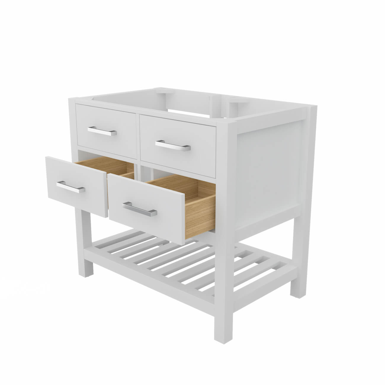 MAIDSTONE Holden 36 Inch Birch and Oak Console Vanity