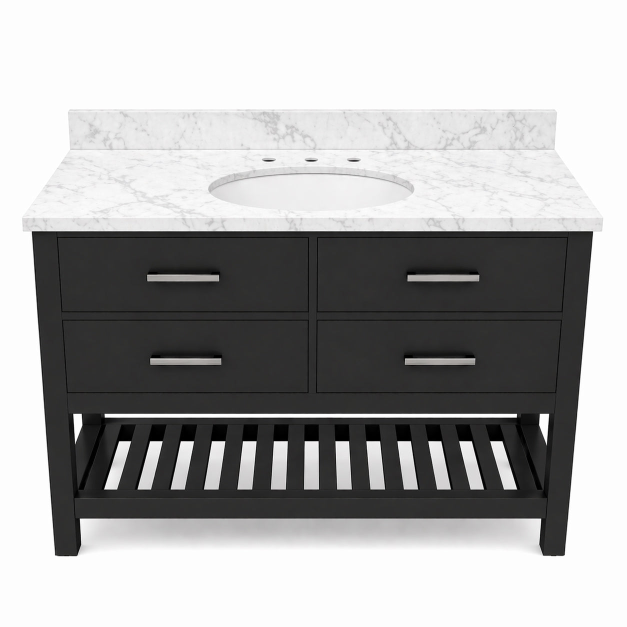 MAIDSTONE Holden 48 Inch Birch and Oak Console Vanity