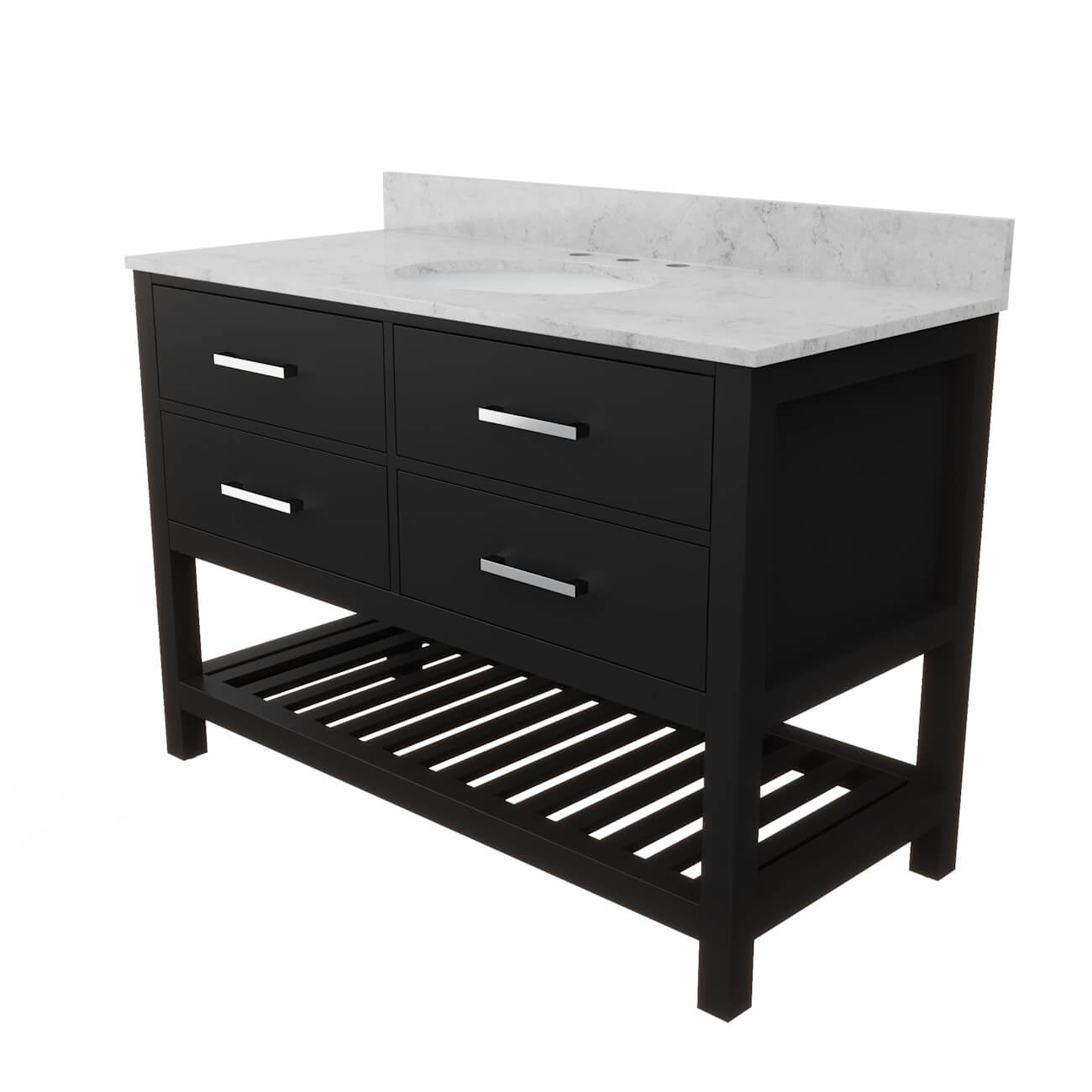 MAIDSTONE Holden 48 Inch Birch and Oak Console Vanity
