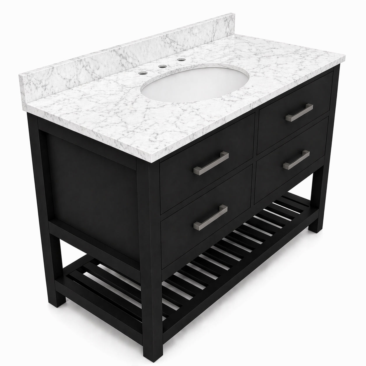 MAIDSTONE Holden 48 Inch Birch and Oak Console Vanity