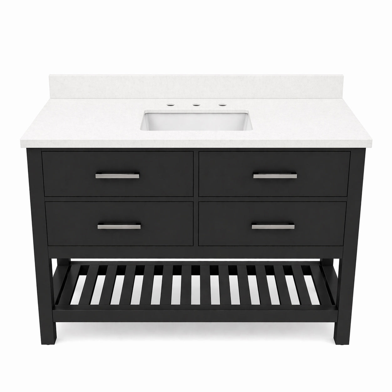 MAIDSTONE Holden 48 Inch Birch and Oak Console Vanity