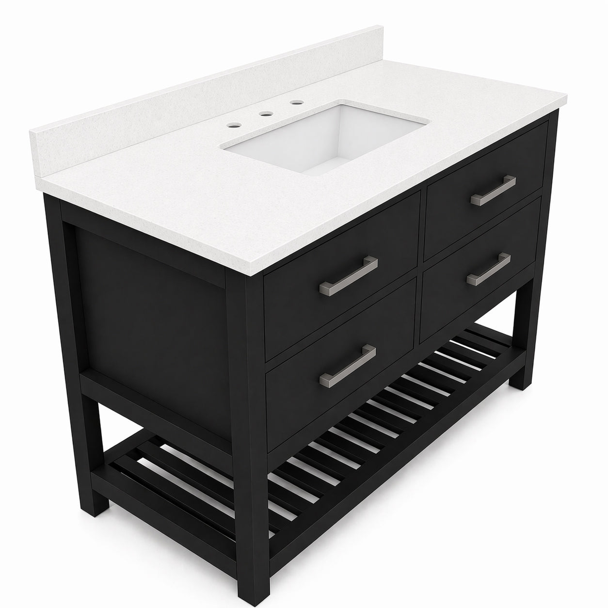 MAIDSTONE Holden 48 Inch Birch and Oak Console Vanity