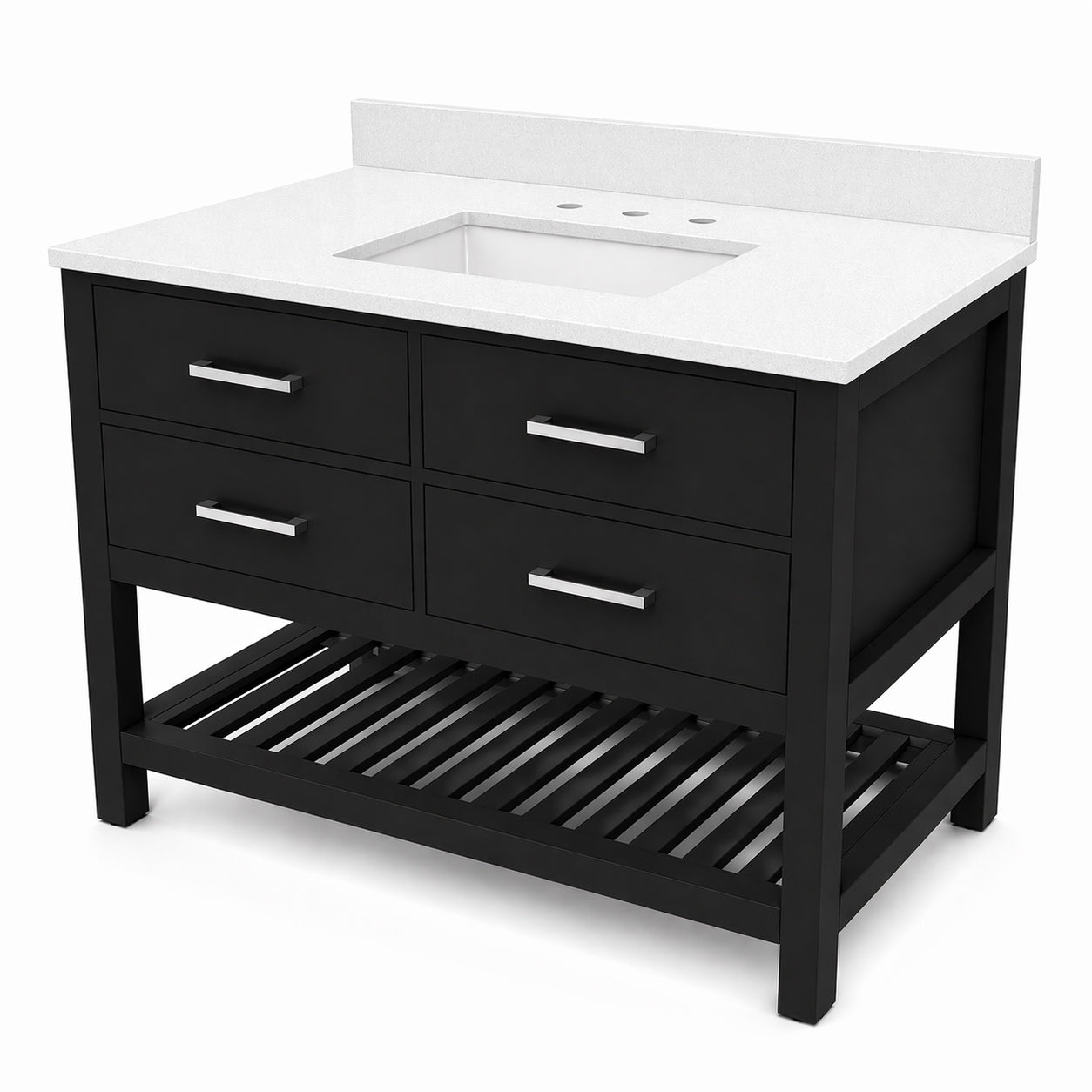MAIDSTONE Holden 48 Inch Birch and Oak Console Vanity