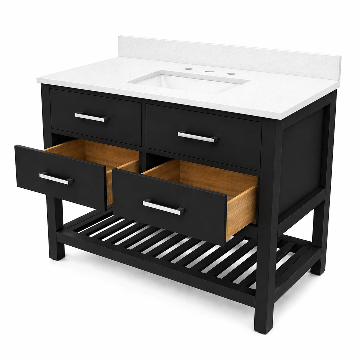 MAIDSTONE Holden 48 Inch Birch and Oak Console Vanity