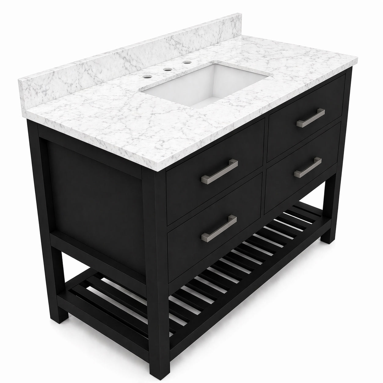 MAIDSTONE Holden 48 Inch Birch and Oak Console Vanity