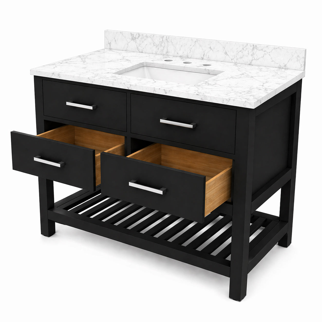 MAIDSTONE Holden 48 Inch Birch and Oak Console Vanity