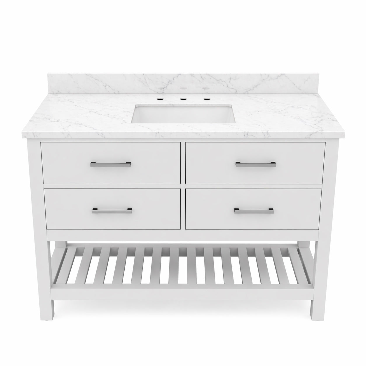 MAIDSTONE Holden 48 Inch Birch and Oak Console Vanity