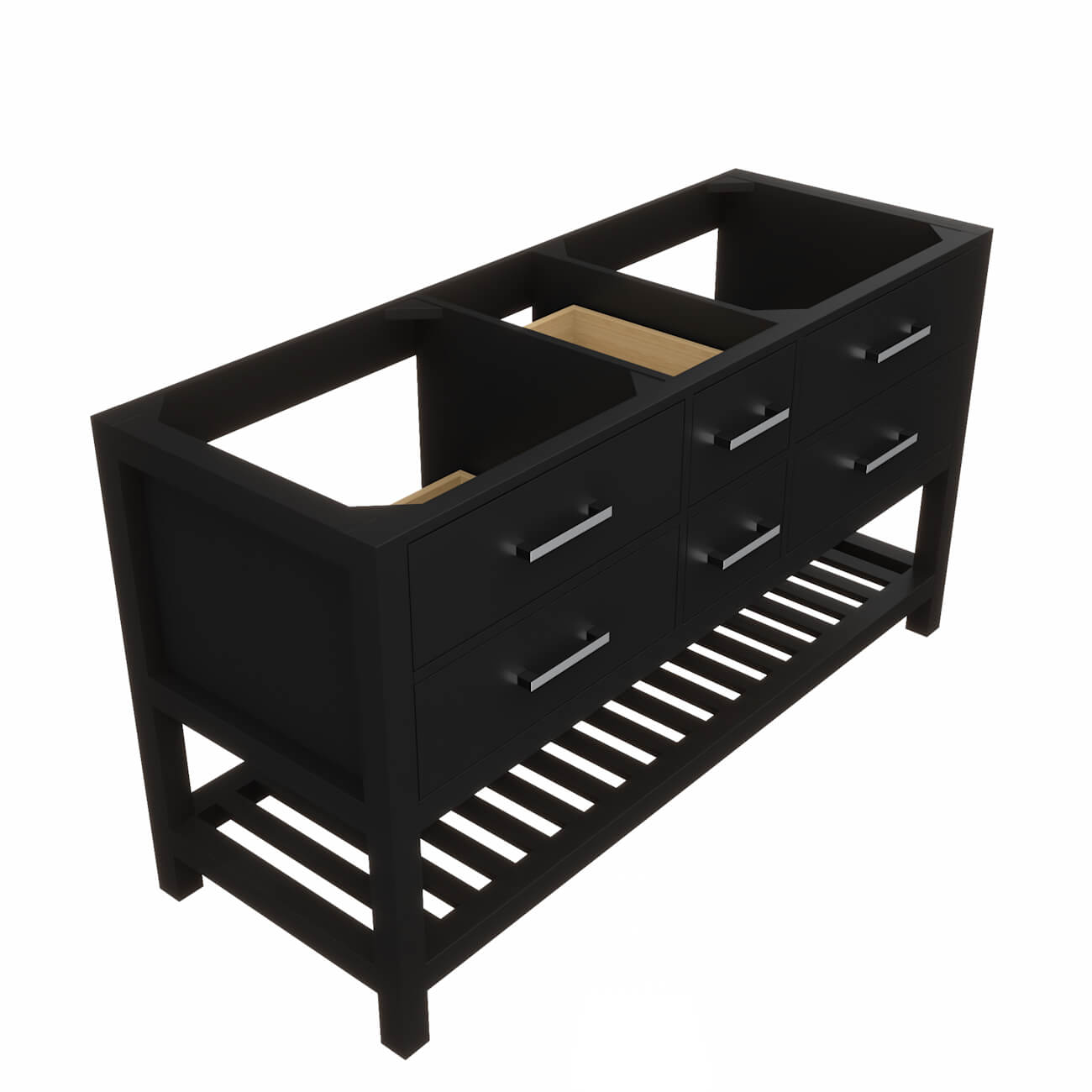 MAIDSTONE Holden 60 Inch Birch and Oak Console Vanity