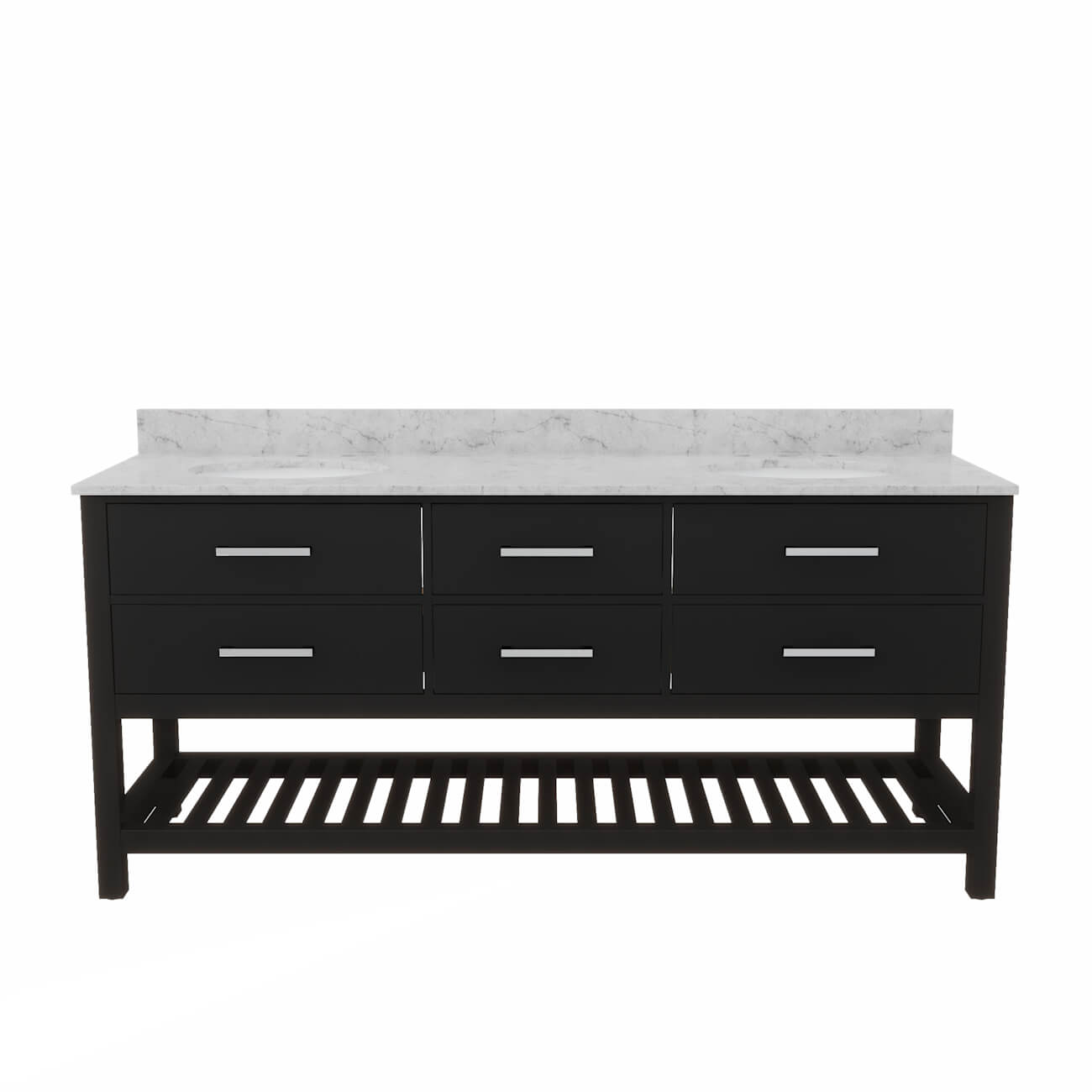 MAIDSTONE Holden 72 Inch Birch and Oak Console Vanity