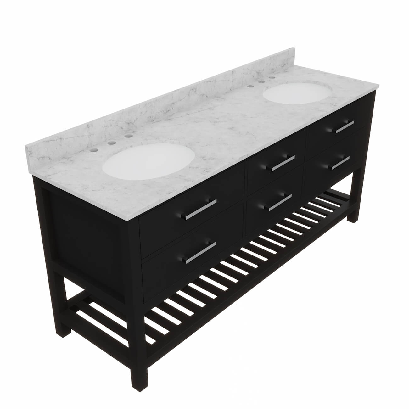 MAIDSTONE Holden 72 Inch Birch and Oak Console Vanity