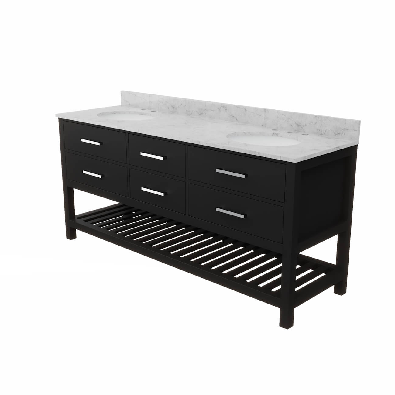 MAIDSTONE Holden 72 Inch Birch and Oak Console Vanity