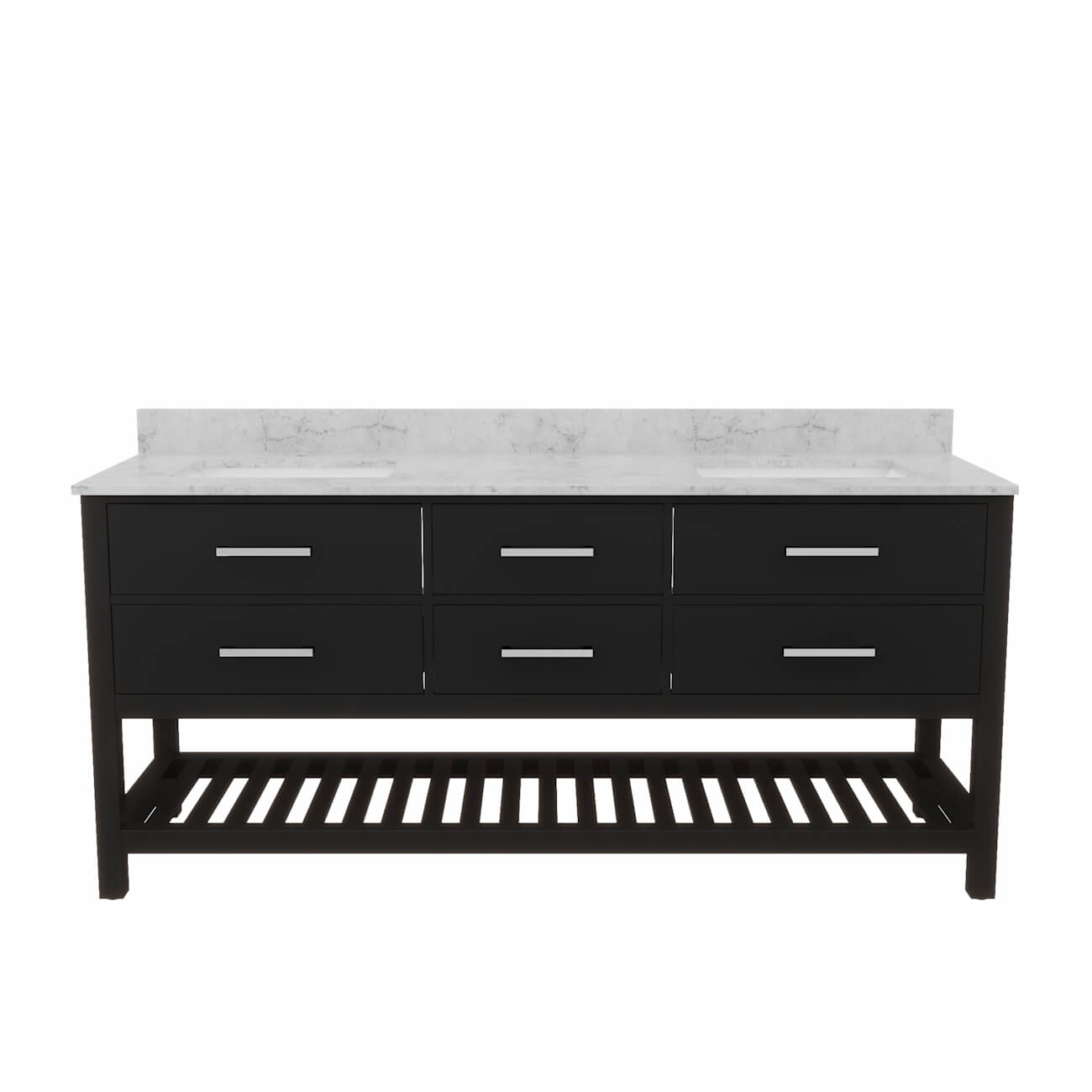 MAIDSTONE Holden 72 Inch Birch and Oak Console Vanity