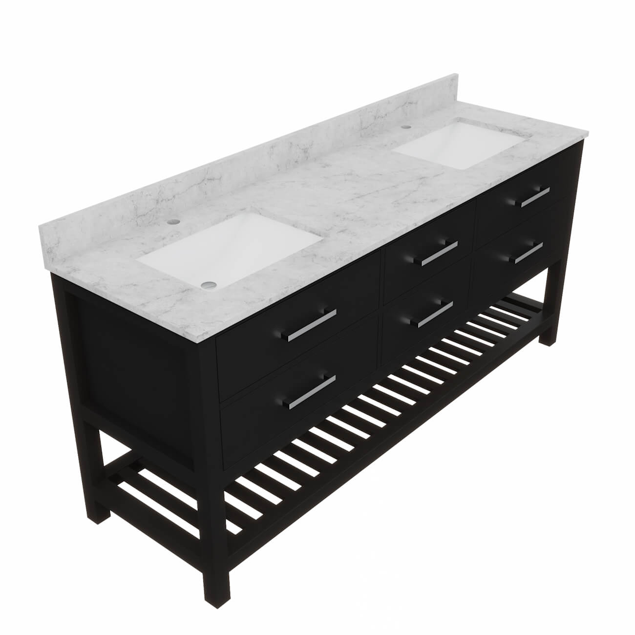 MAIDSTONE Holden 72 Inch Birch and Oak Console Vanity