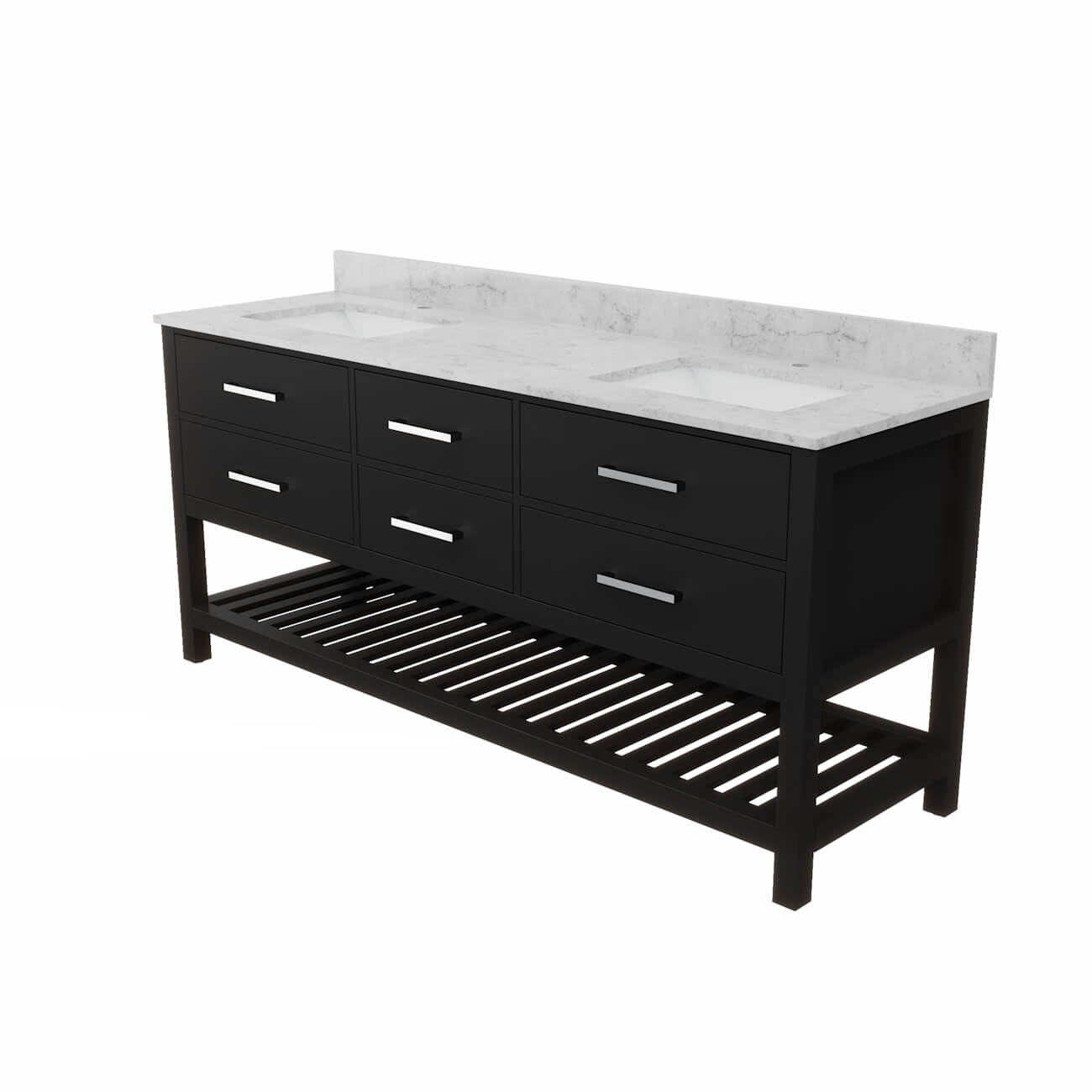 MAIDSTONE Holden 72 Inch Birch and Oak Console Vanity