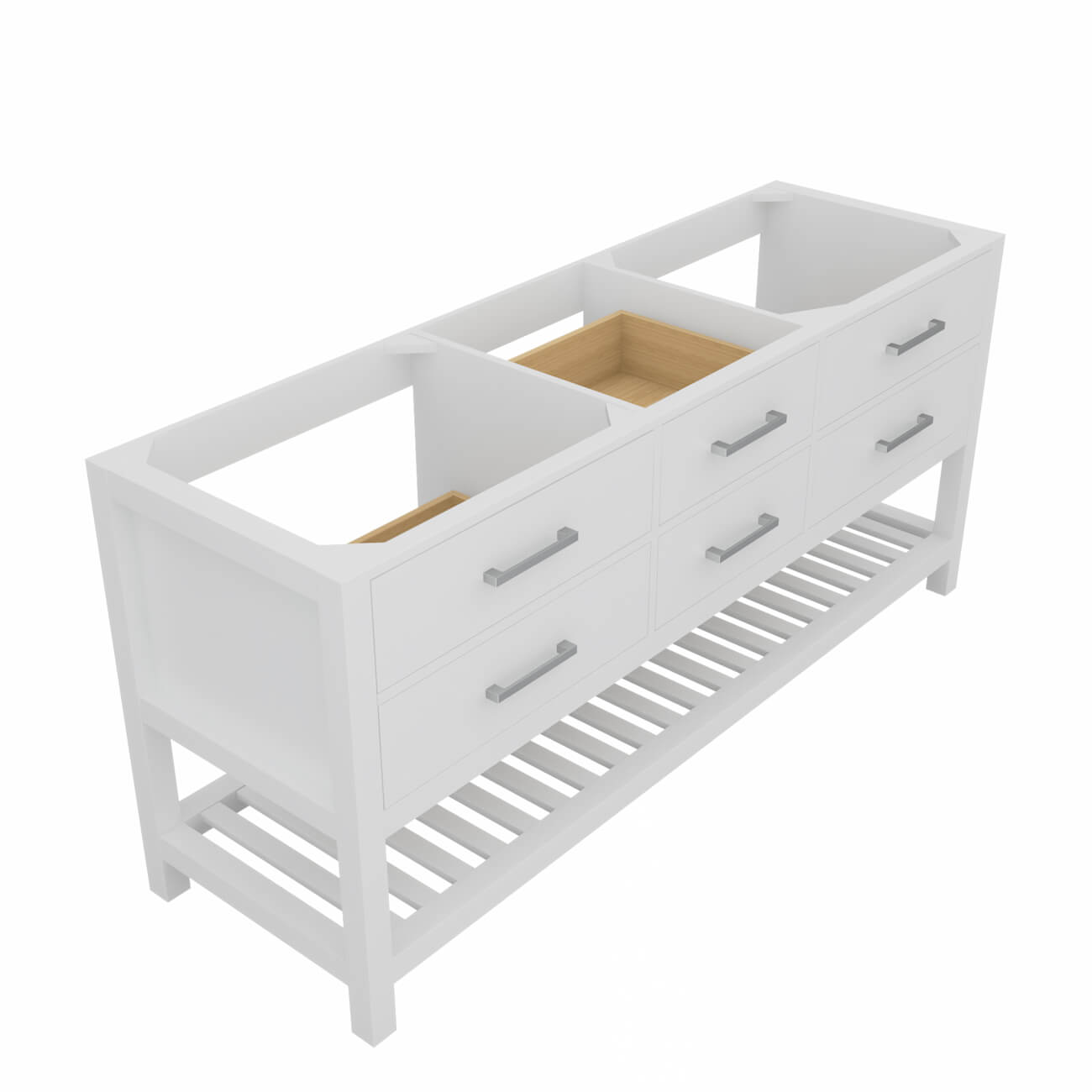 MAIDSTONE Holden 72 Inch Birch and Oak Console Vanity