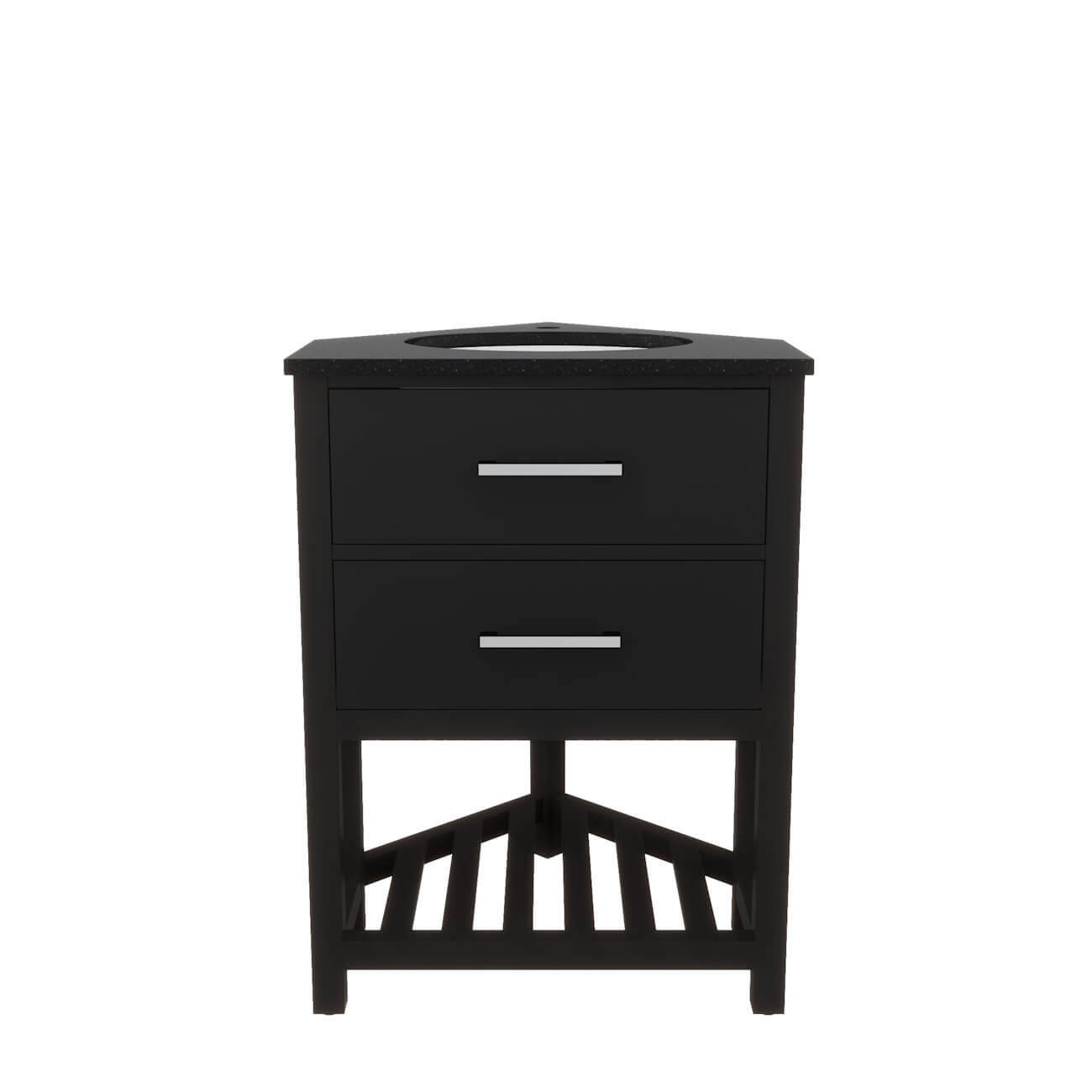 MAIDSTONE Holden 24 Inch Corner Oak Vanity