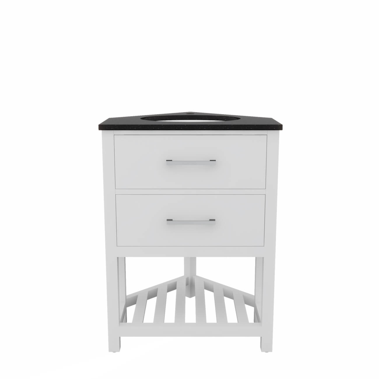 MAIDSTONE Holden 24 Inch Corner Oak Vanity