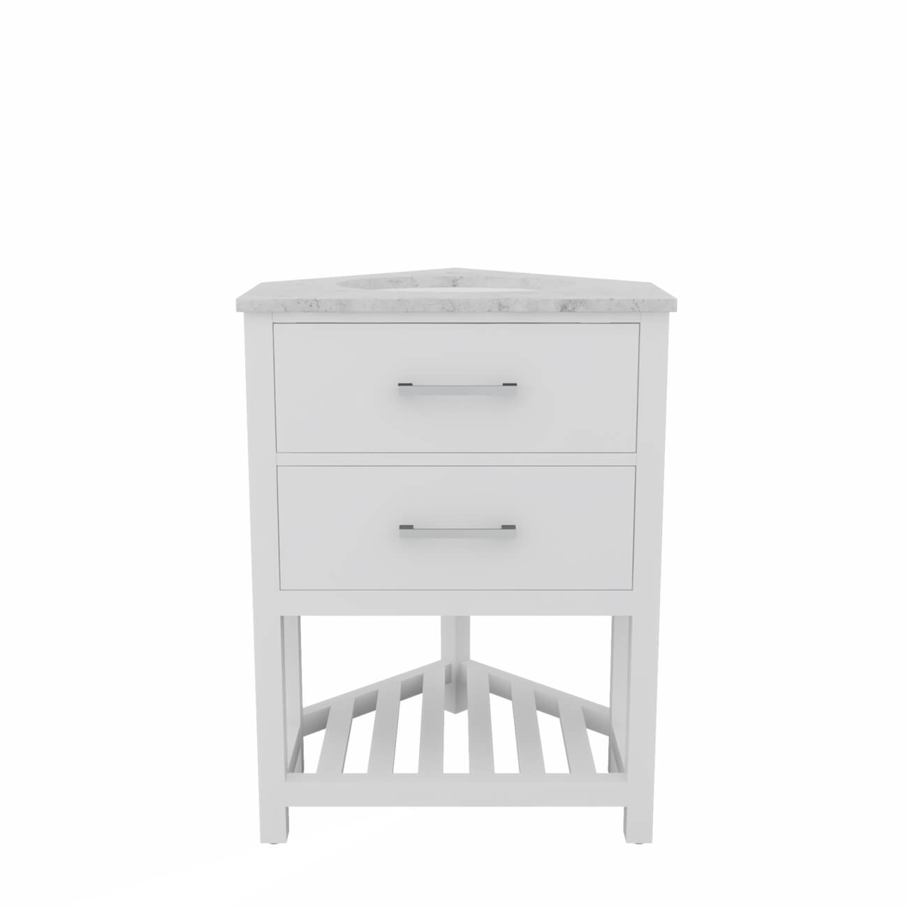 MAIDSTONE Holden 24 Inch Corner Oak Vanity