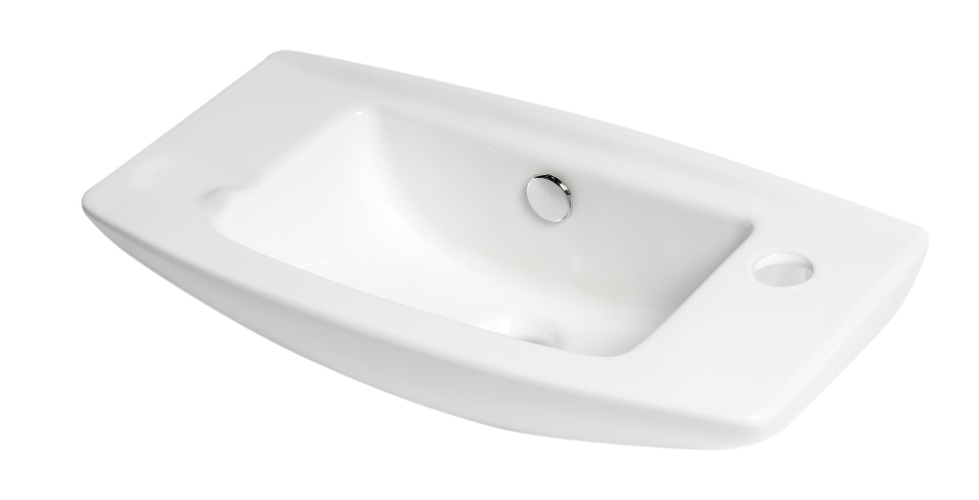 ALFI brand  ABC115 White 20" Small Wall Mounted Ceramic Sink with Faucet Hole