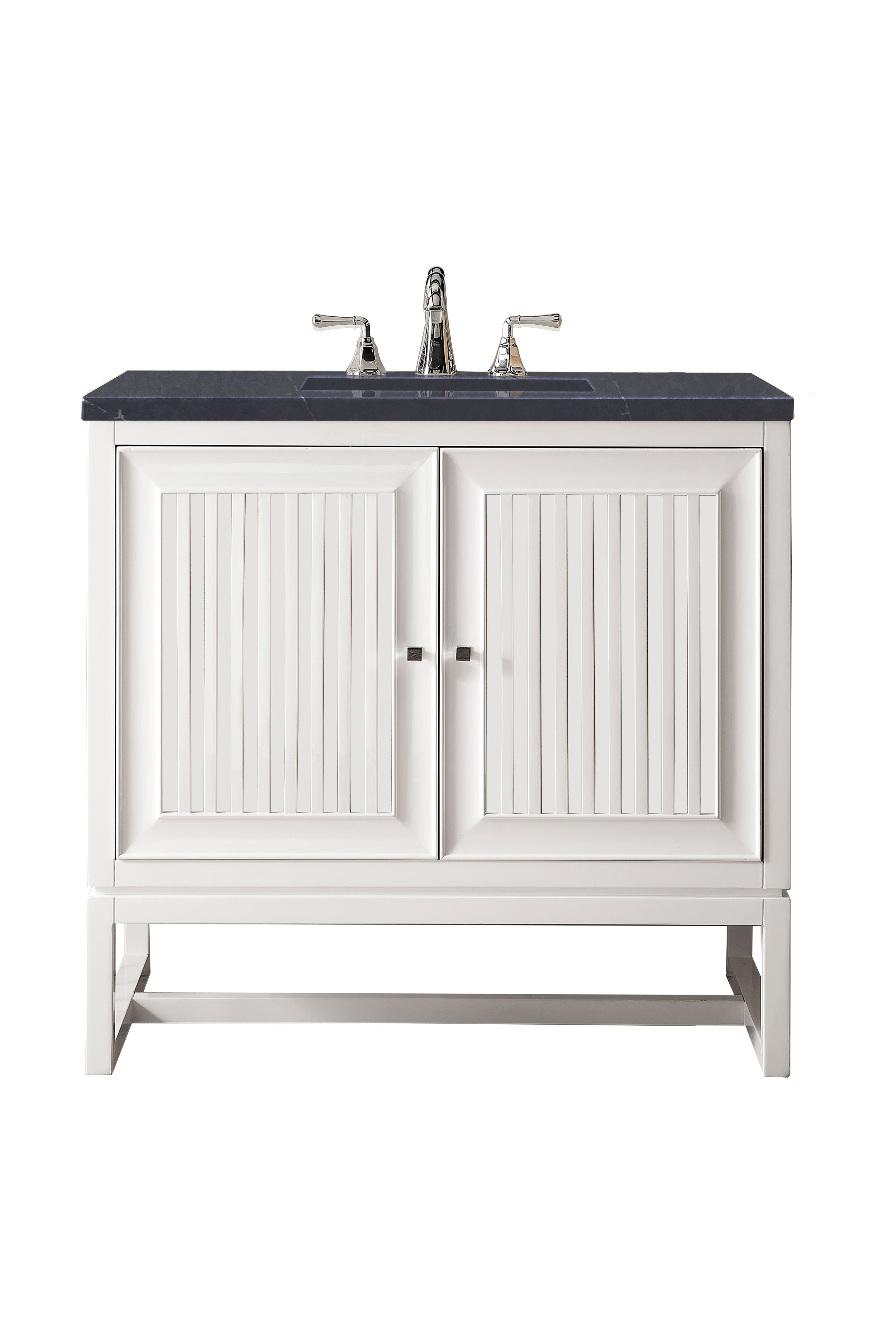 James Martin Athens 36" Single Vanity in Glossy White with 3cm Countertop