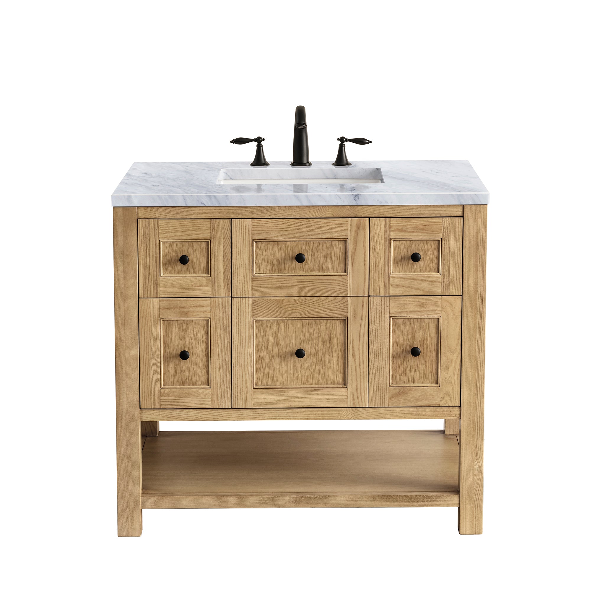 James Martin Breckenridge 36" Single Vanity in Light Natural Oak with 3cm Countertop