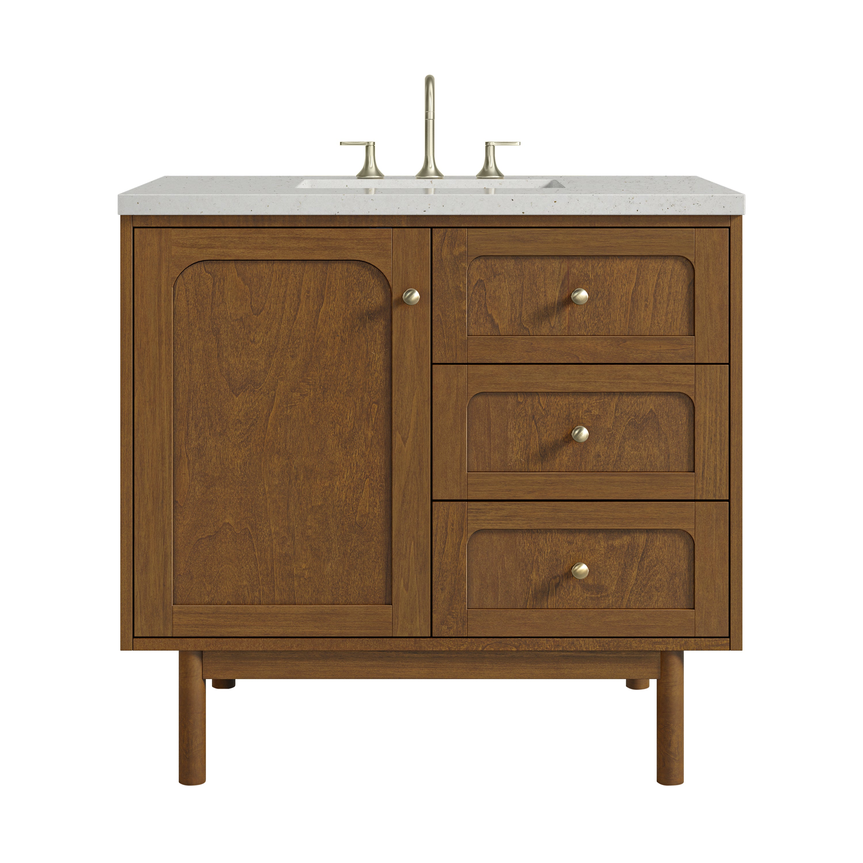 James Martin Laurent 36" Single Vanity in Honey Oak with 3cm Countertop