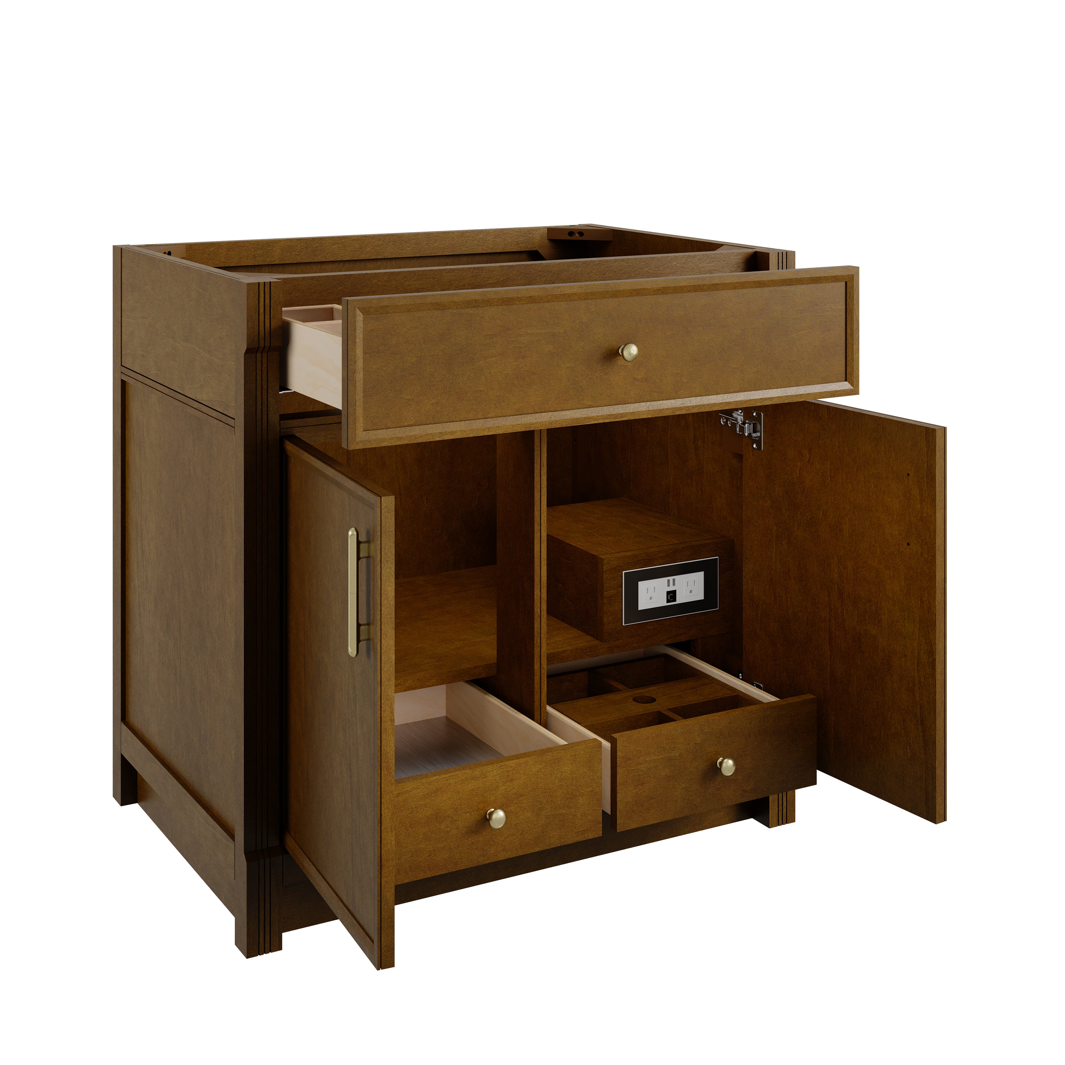James Martin Bellshire 36" Single Vanity in Honey Oak with 3cm Countertop