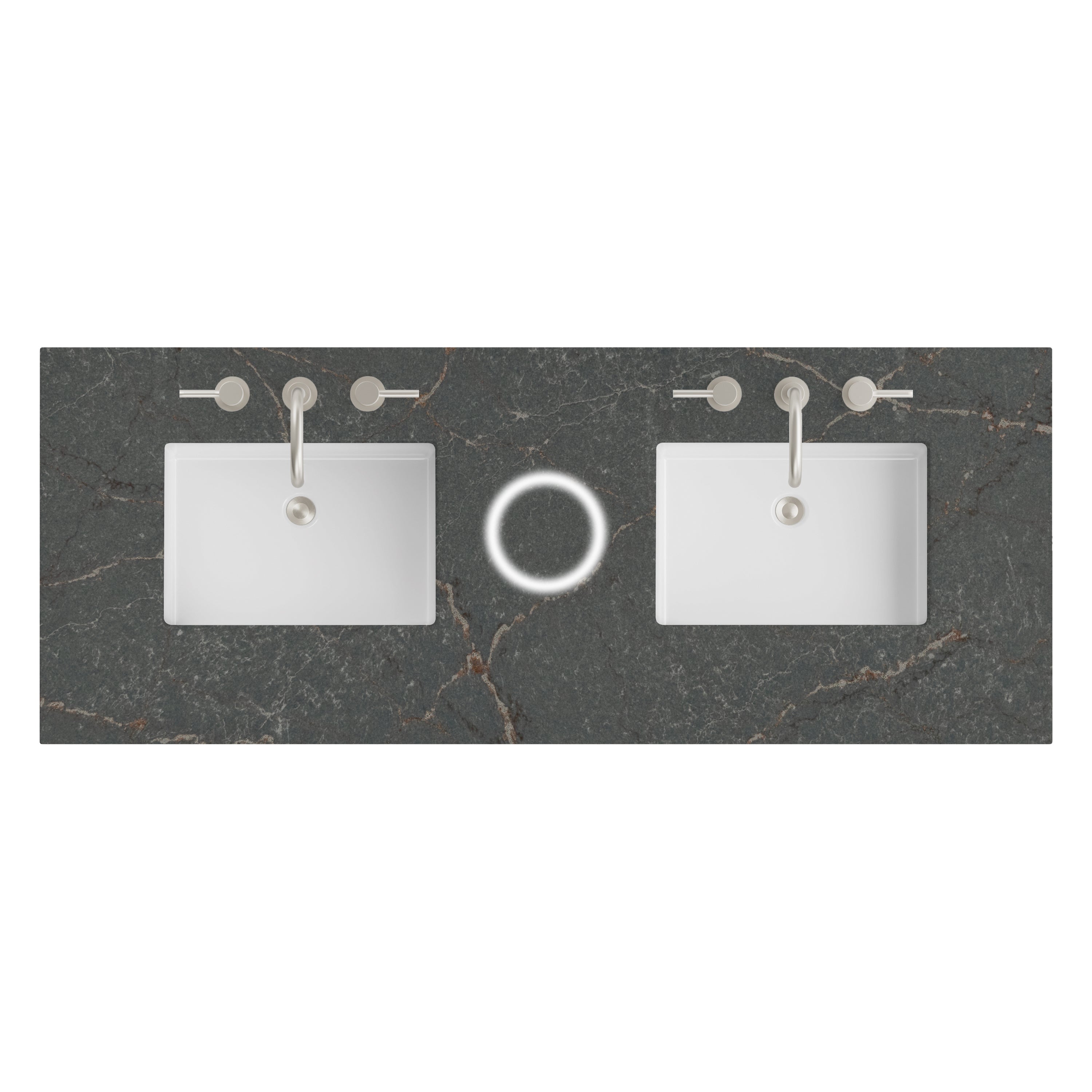 James Martin 60" Double Top with Sink & FreePower Wireless Charger, 3cm