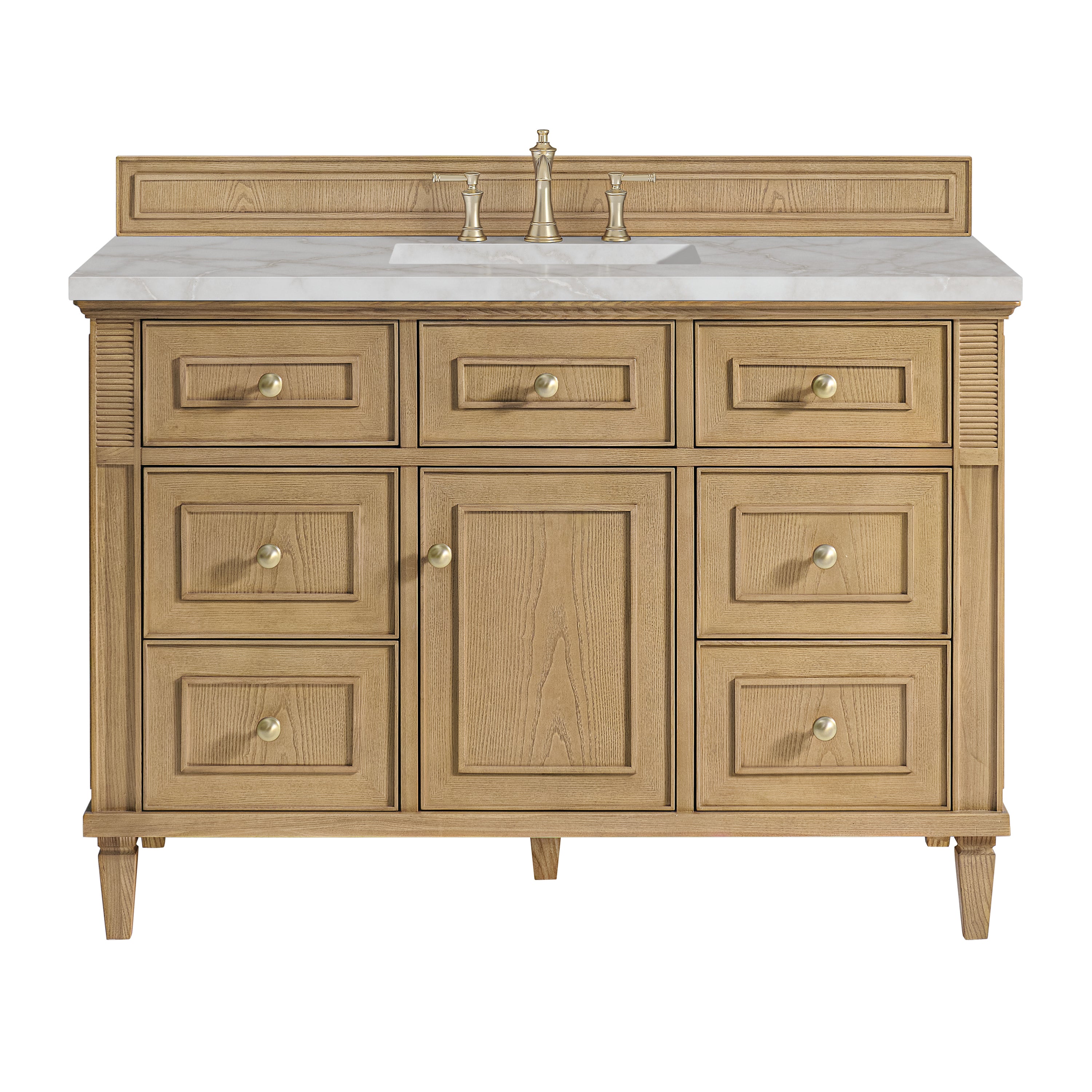 James Martin Lorelai 48" Single Vanity in Light Natural Oak with 3cm Countertop and FreePower Wireless Charger