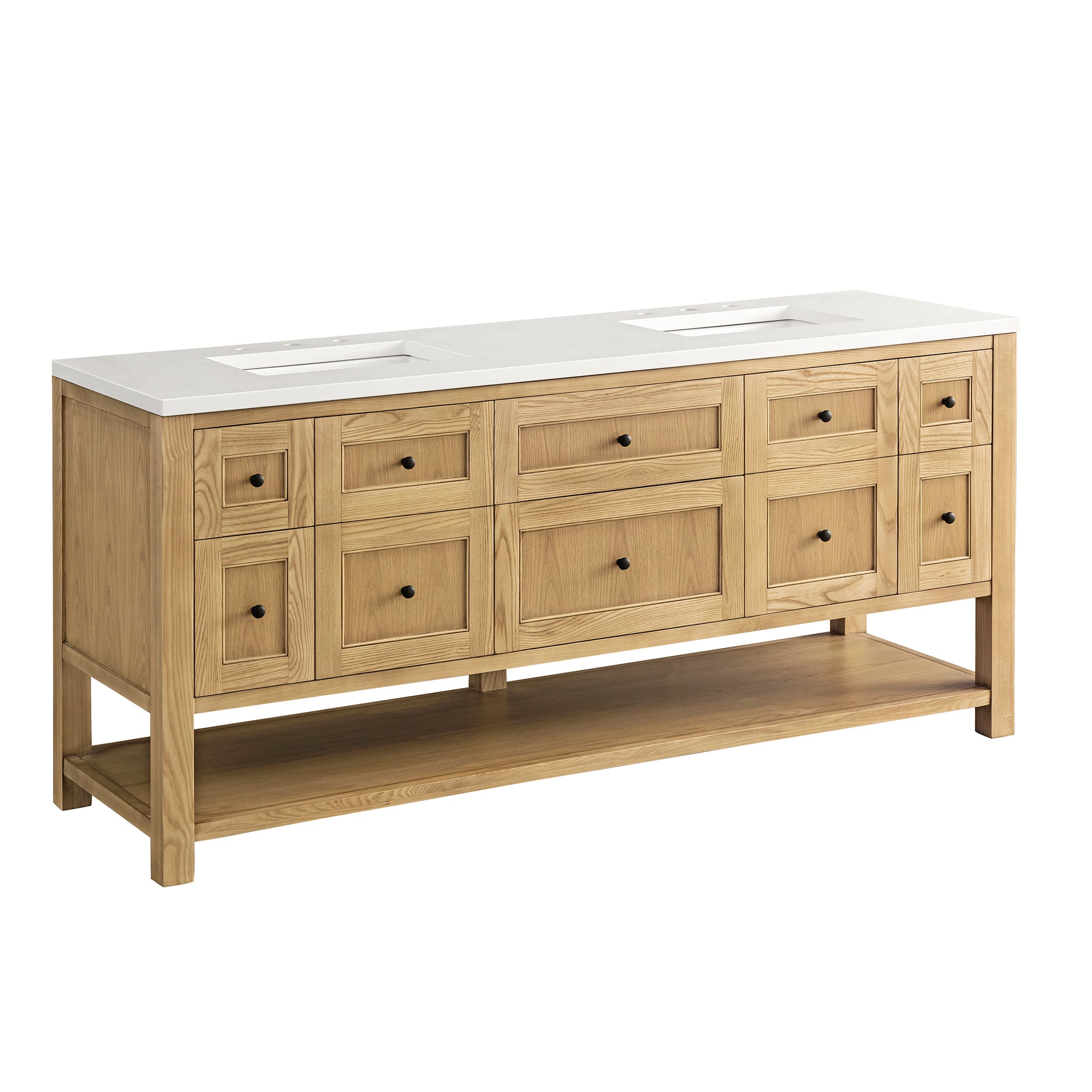 James Martin Breckenridge 72" Double Vanity in Light Natural Oak with 3cm Countertop