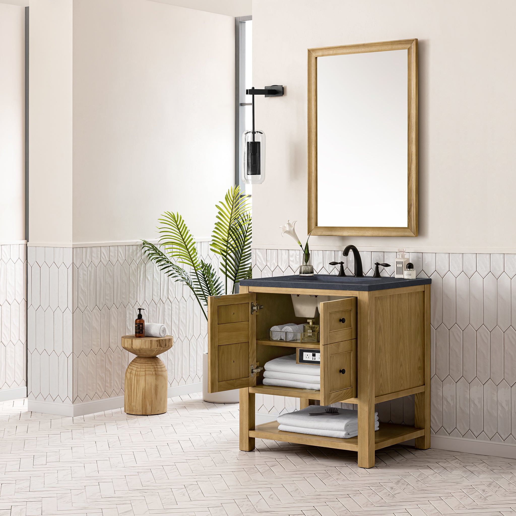 James Martin Breckenridge 30" Single Vanity in Light Natural Oak with 3cm Countertop