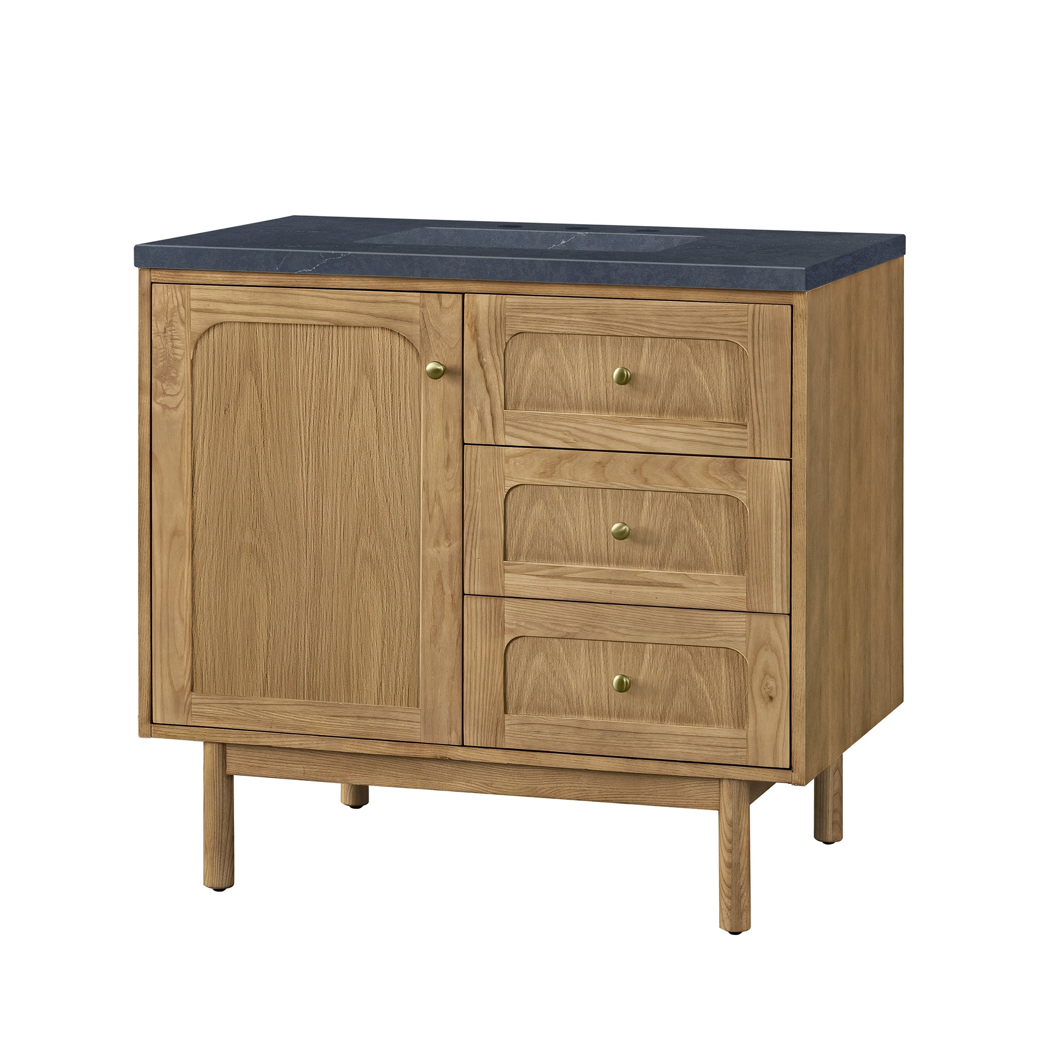 James Martin Laurent 36" Single Vanity in Light Natural Oak with 3cm Countertop