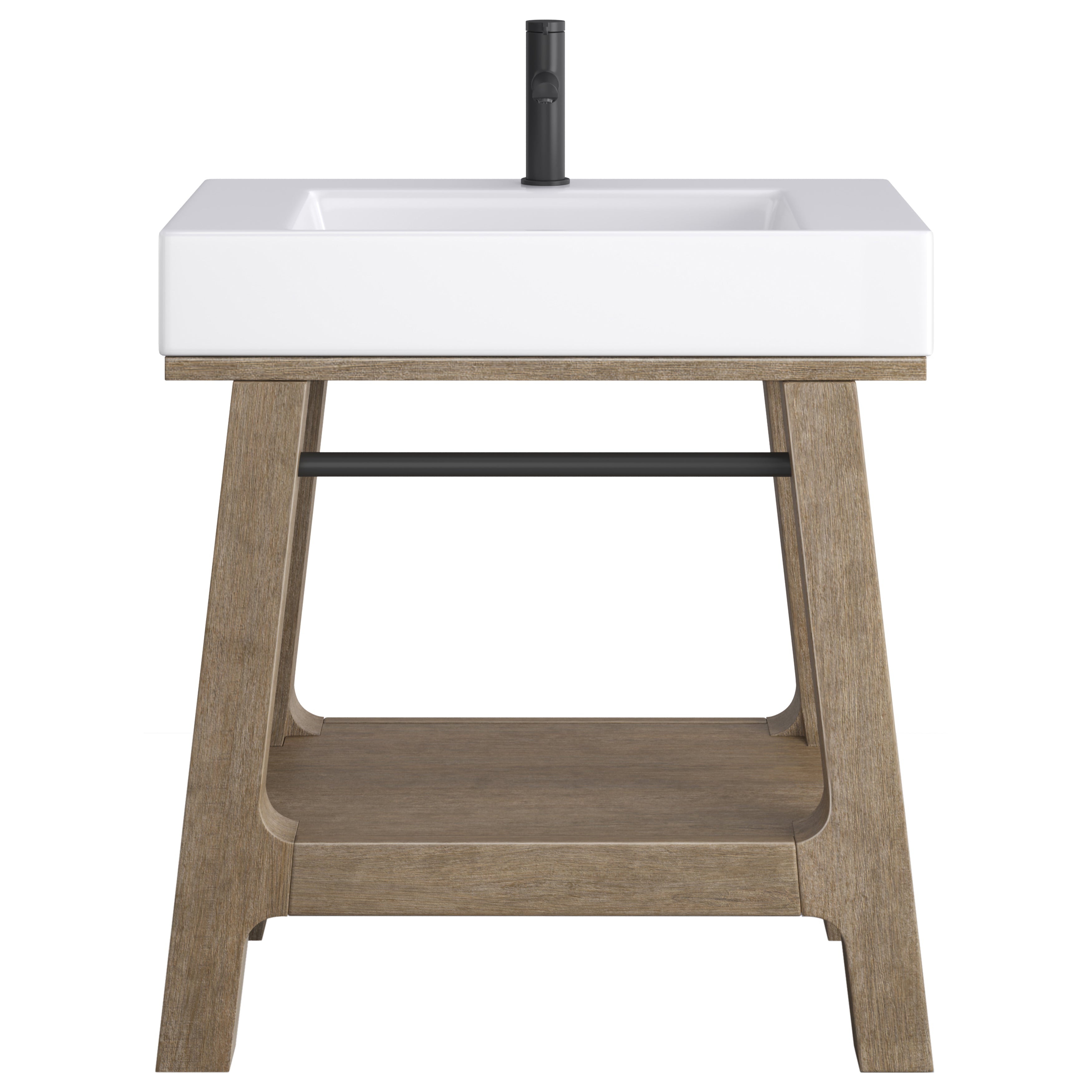 James Martin Auburn 31.5" Single Weathered Timber Sink Console