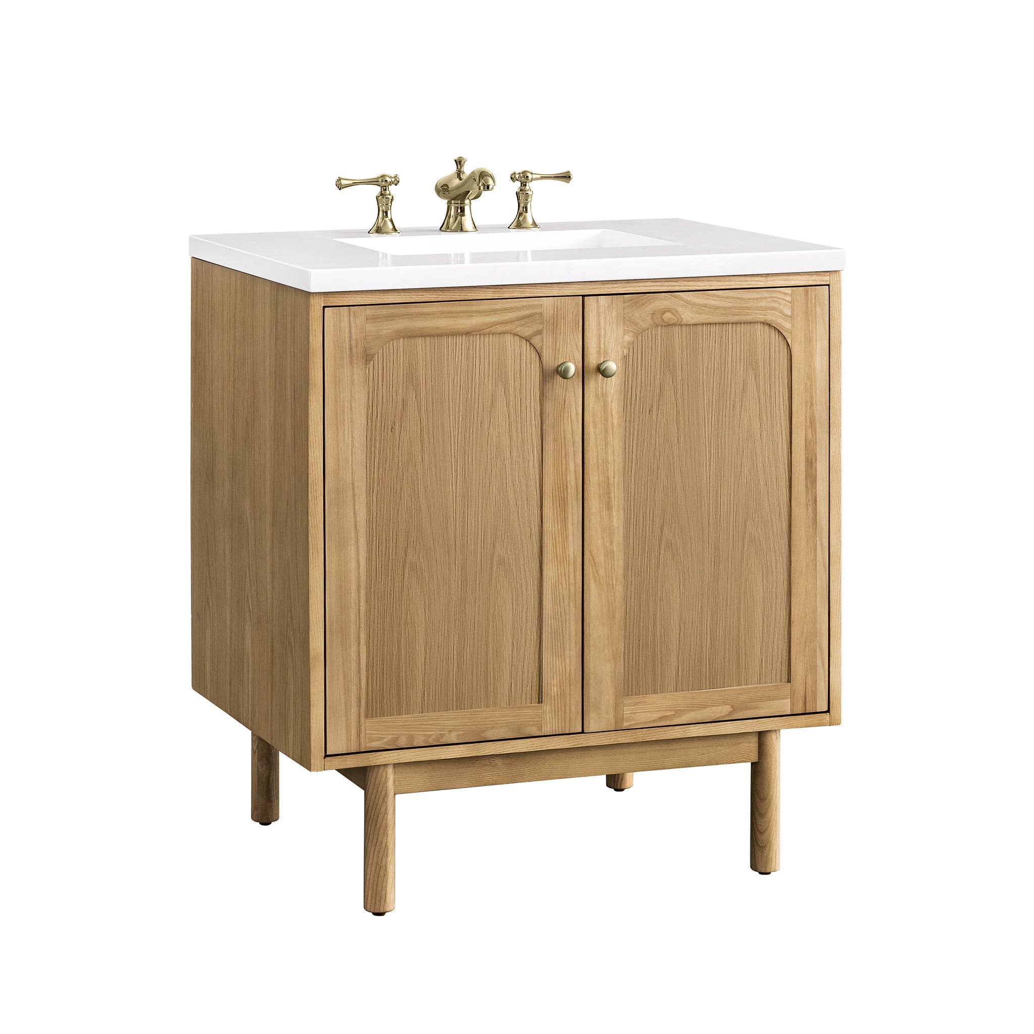 James Martin Laurent 30" Single Vanity in Light Natural Oak with 3cm Countertop
