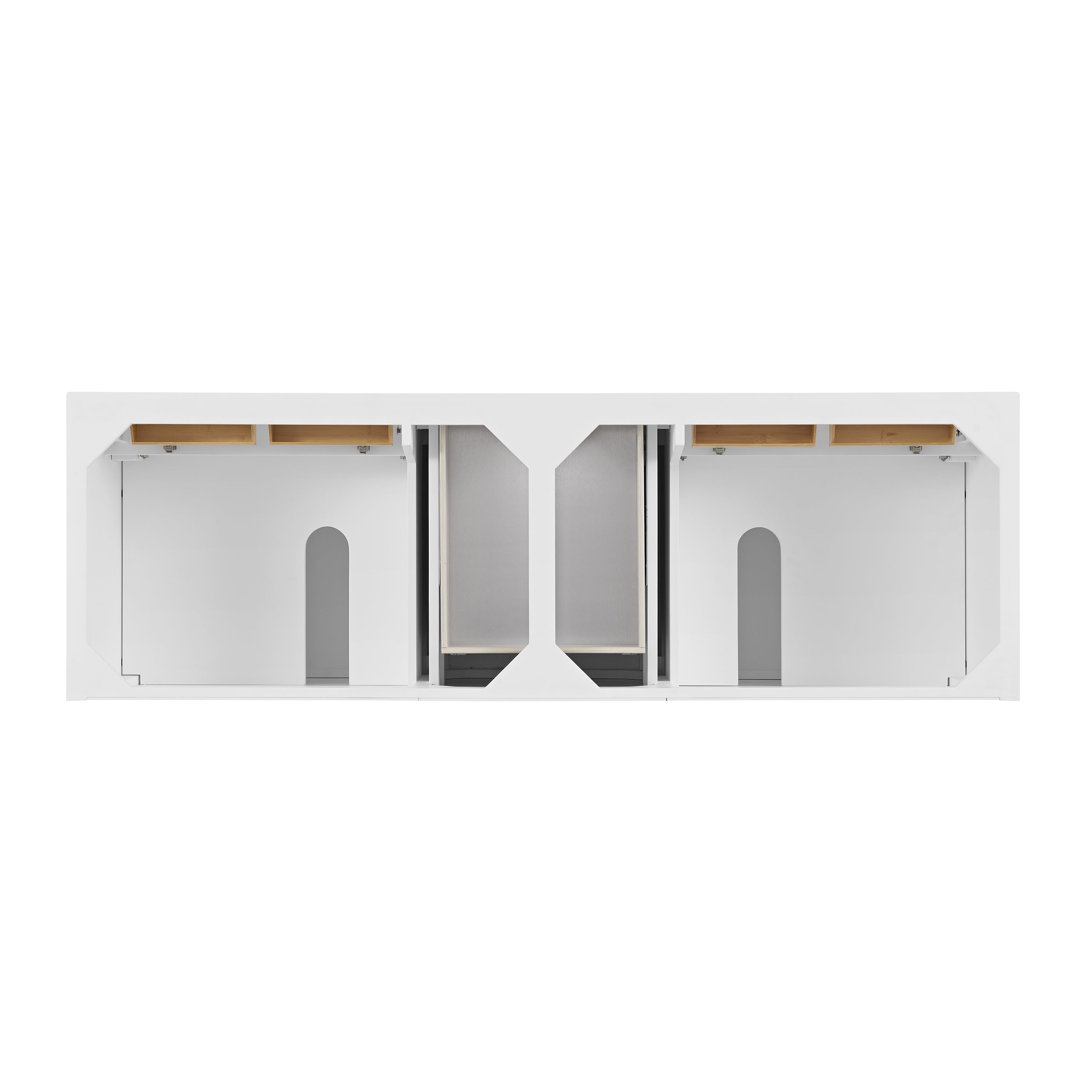 James Martin Lorelai 72" Double Vanity in Bright White with 3cm Countertop