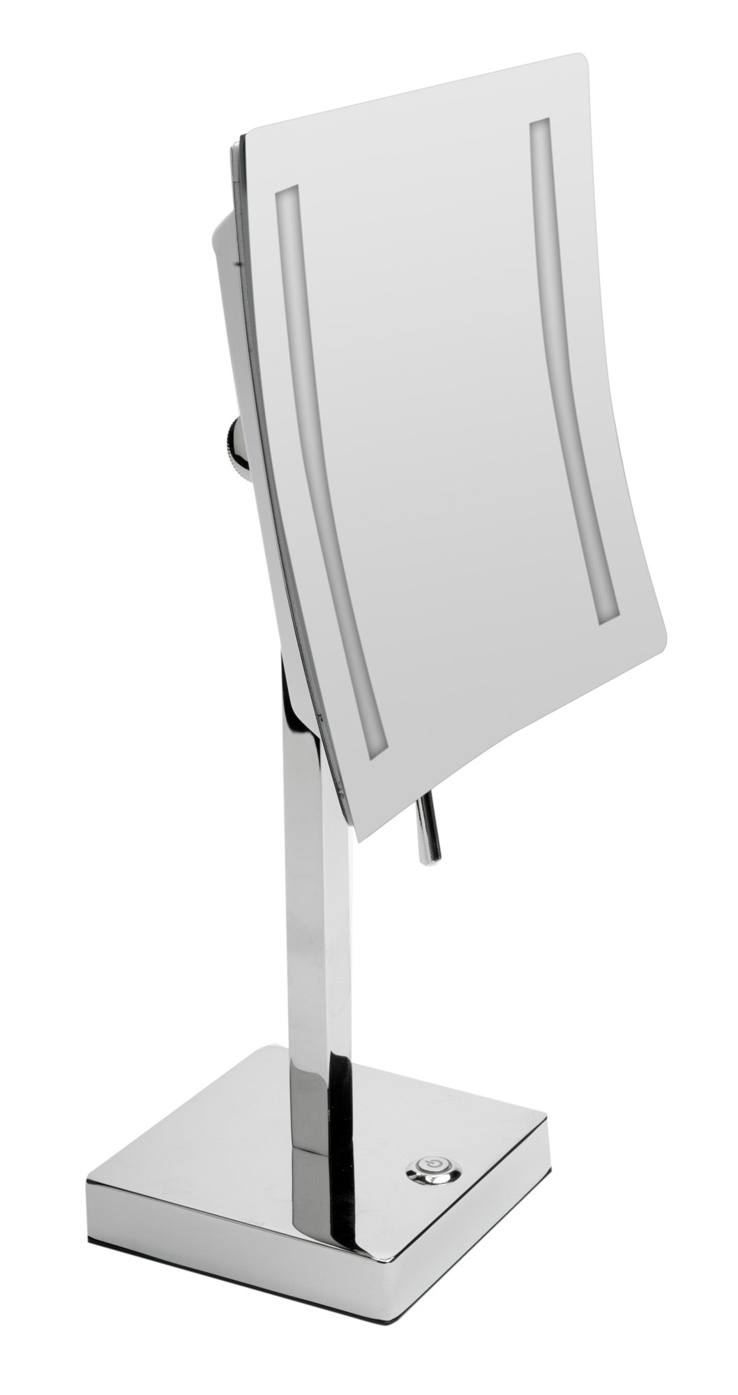 ALFI brand ABM8FLED Tabletop Square 8" 5x Magnifying Cosmetic Mirror with Light