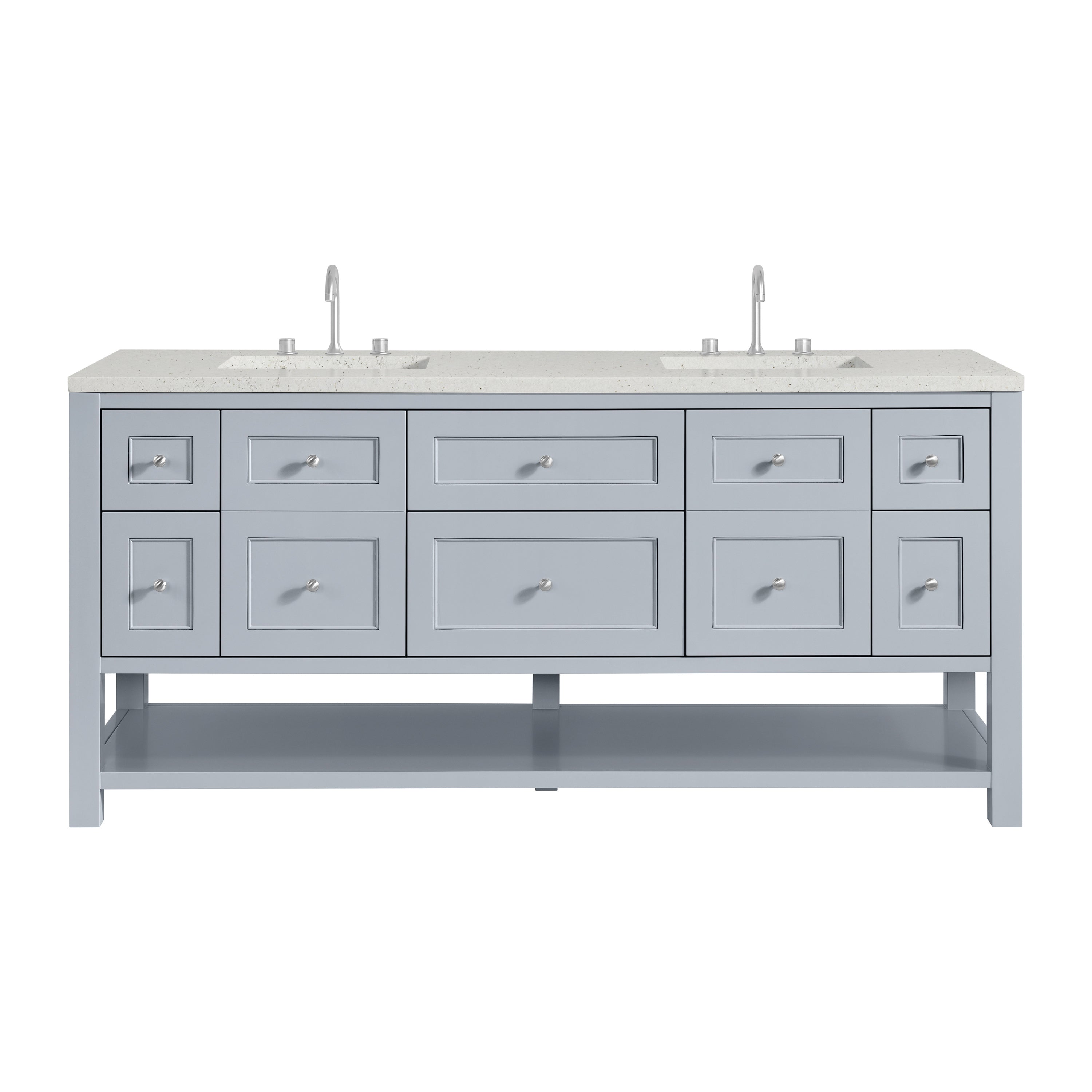 James Martin Breckenridge 72" Double Vanity in Serenity Blue with 3cm Countertop