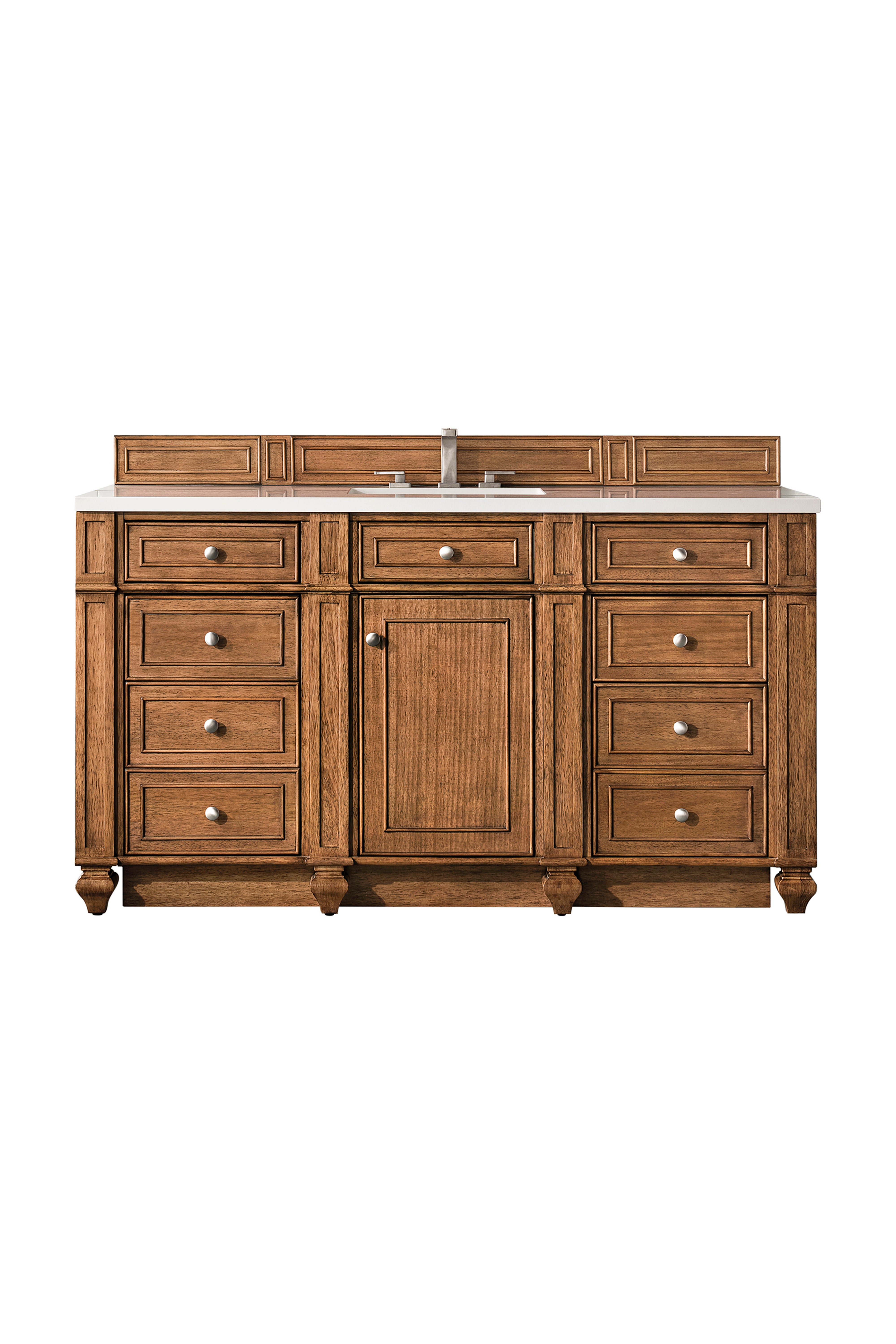 James Martin Bristol 60" Single Vanity in Saddle Brown with 3cm Countertop