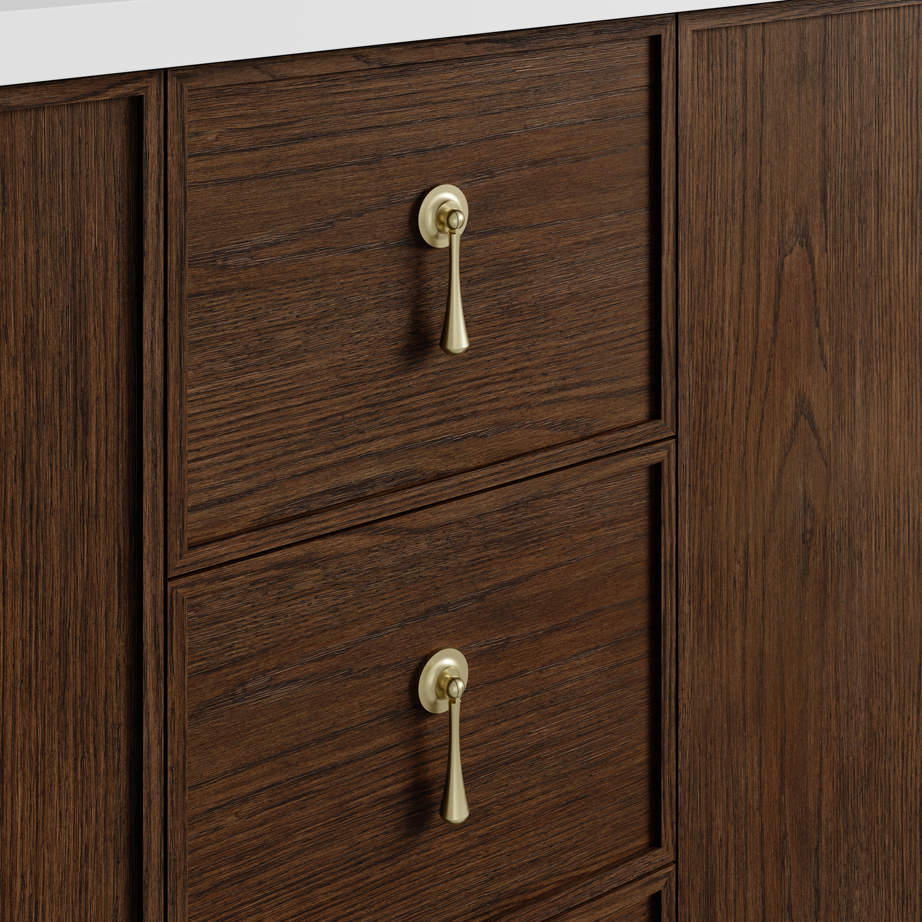 James Martin Kinnsden 72" Double Vanity in Sable Oak with 3cm Carrara Marble Top