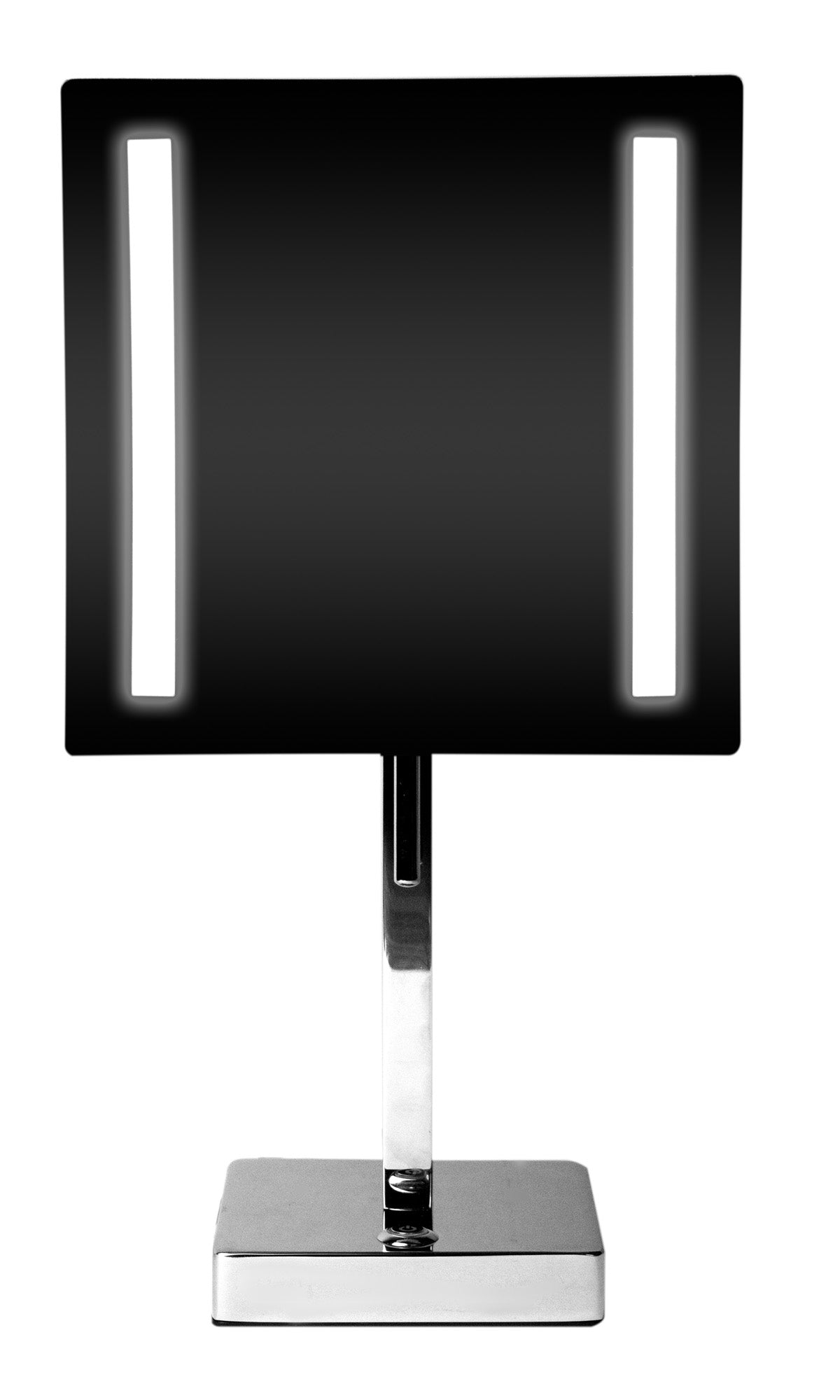 ALFI brand ABM8FLED Tabletop Square 8" 5x Magnifying Cosmetic Mirror with Light