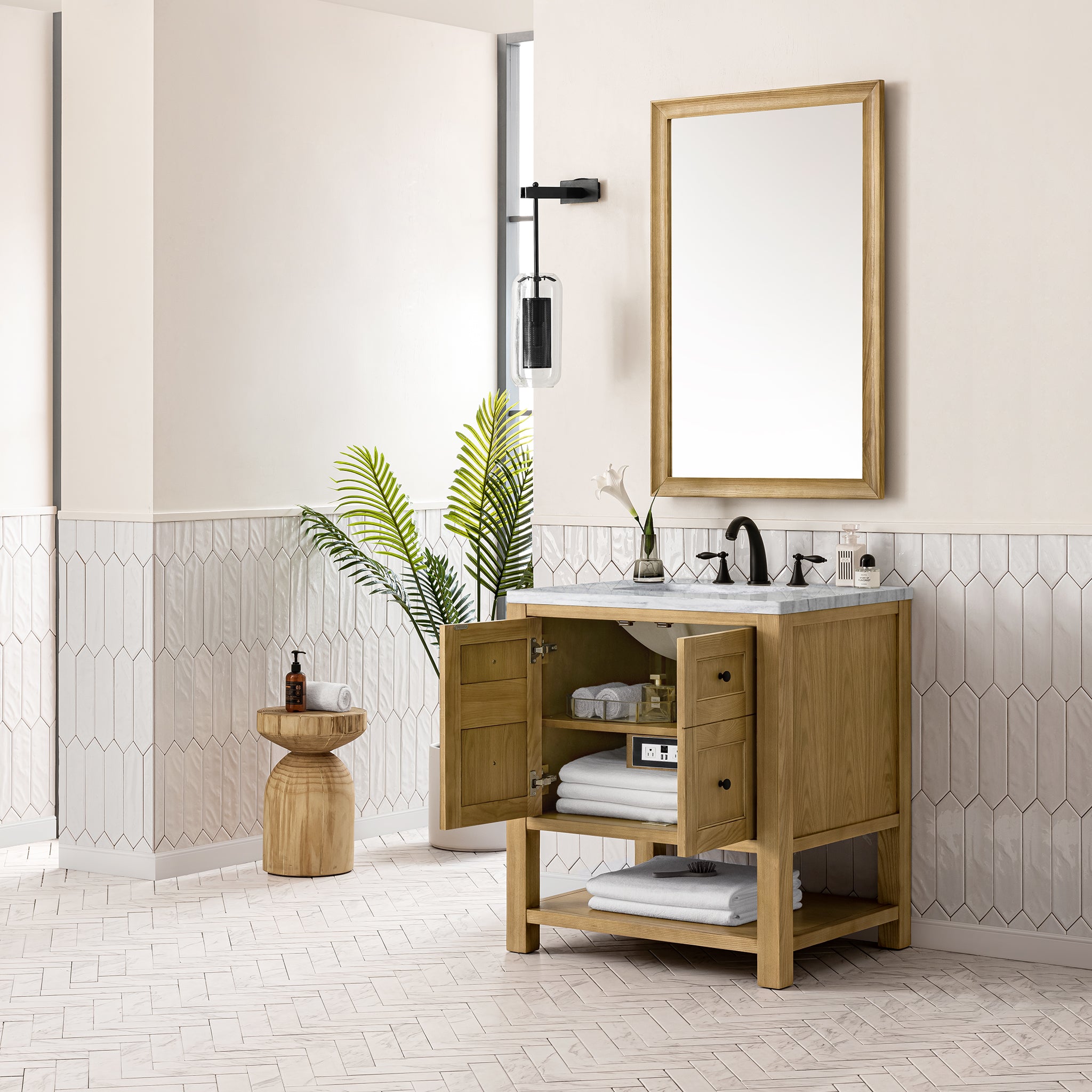 James Martin Breckenridge 30" Single Vanity in Light Natural Oak with 3cm Countertop