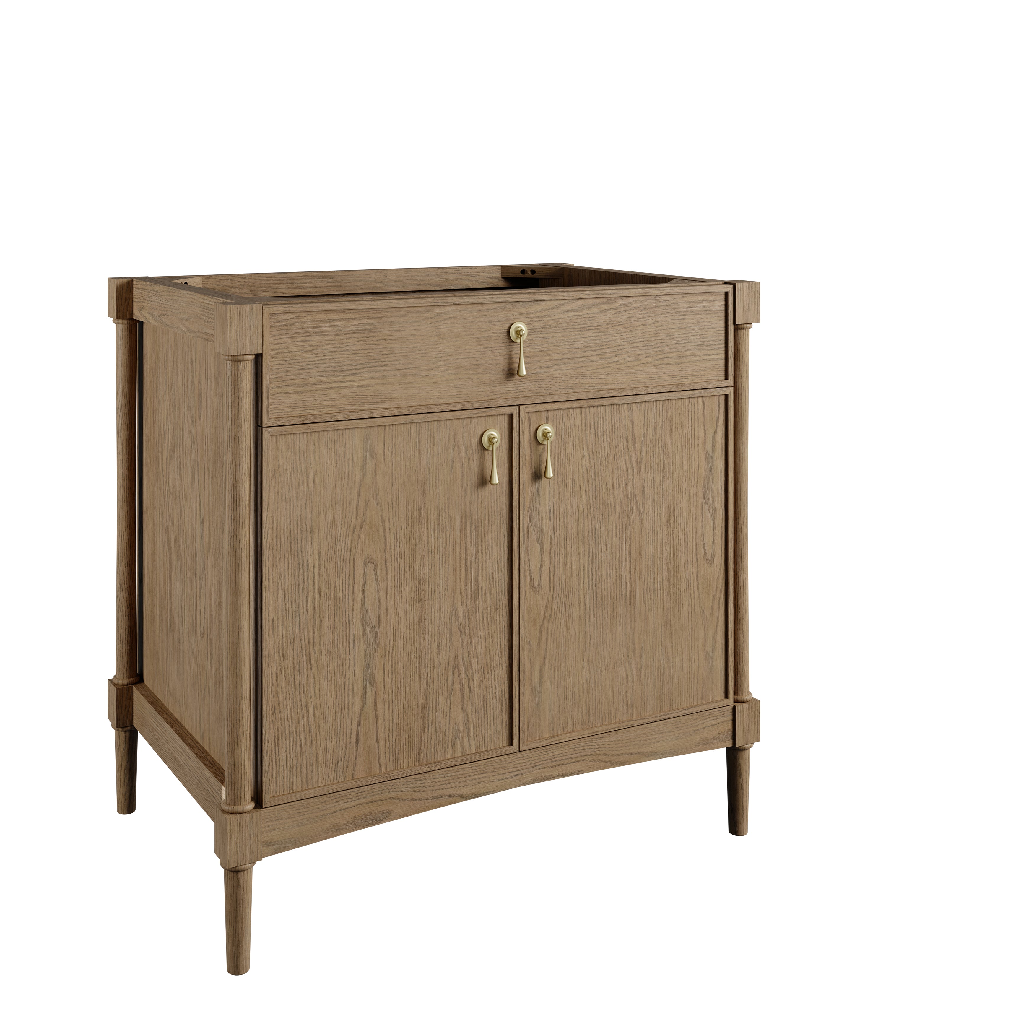 James Martin Kinnsden 36" Single Vanity in Weathered Oak with 3cm Countertop