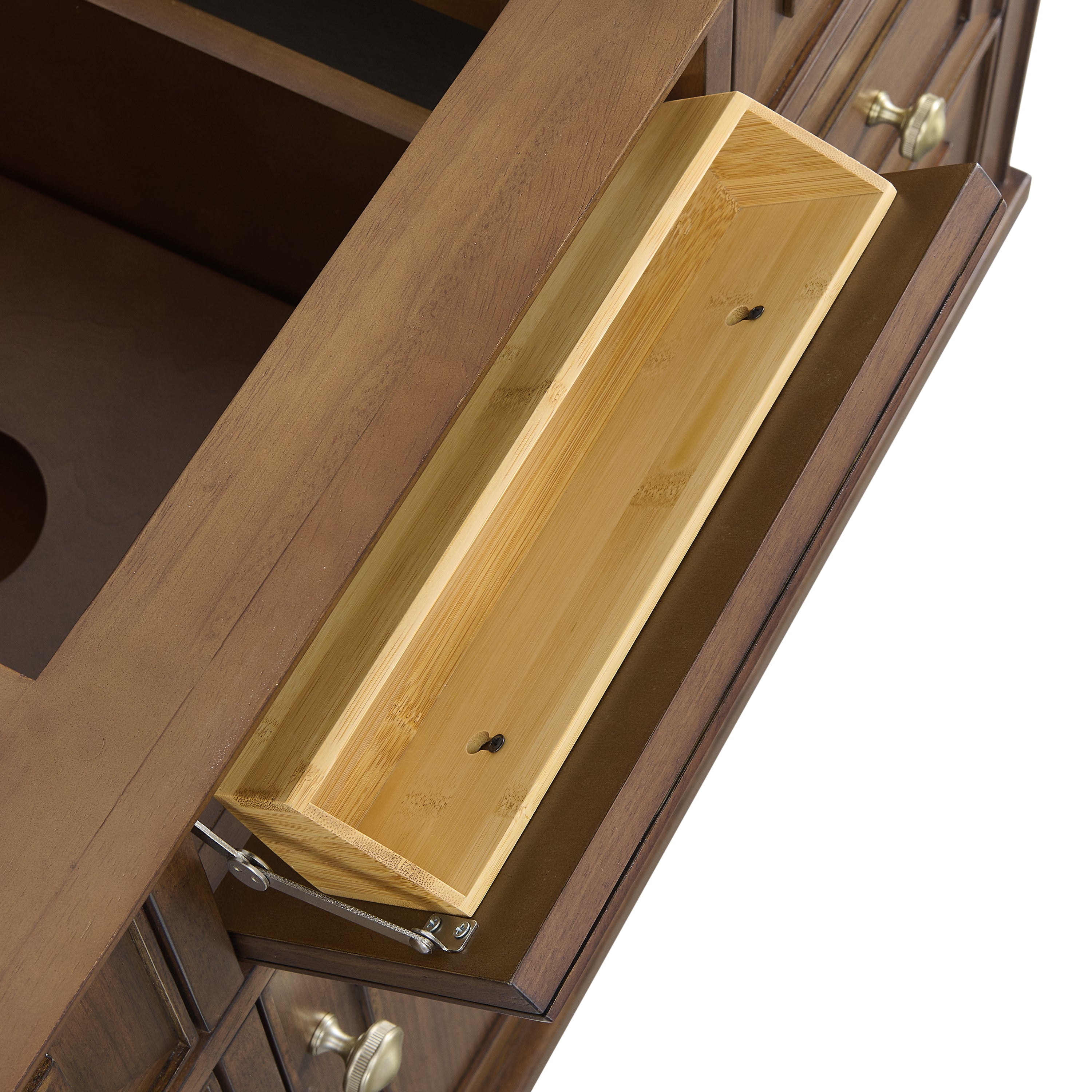 James Martin Lorelai 48" Single Vanity in Mid-Century Walnut with 3cm Countertop
