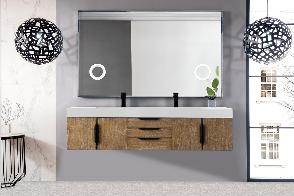 Columbia 72" Double Wall Mount Vanity Cabinet
