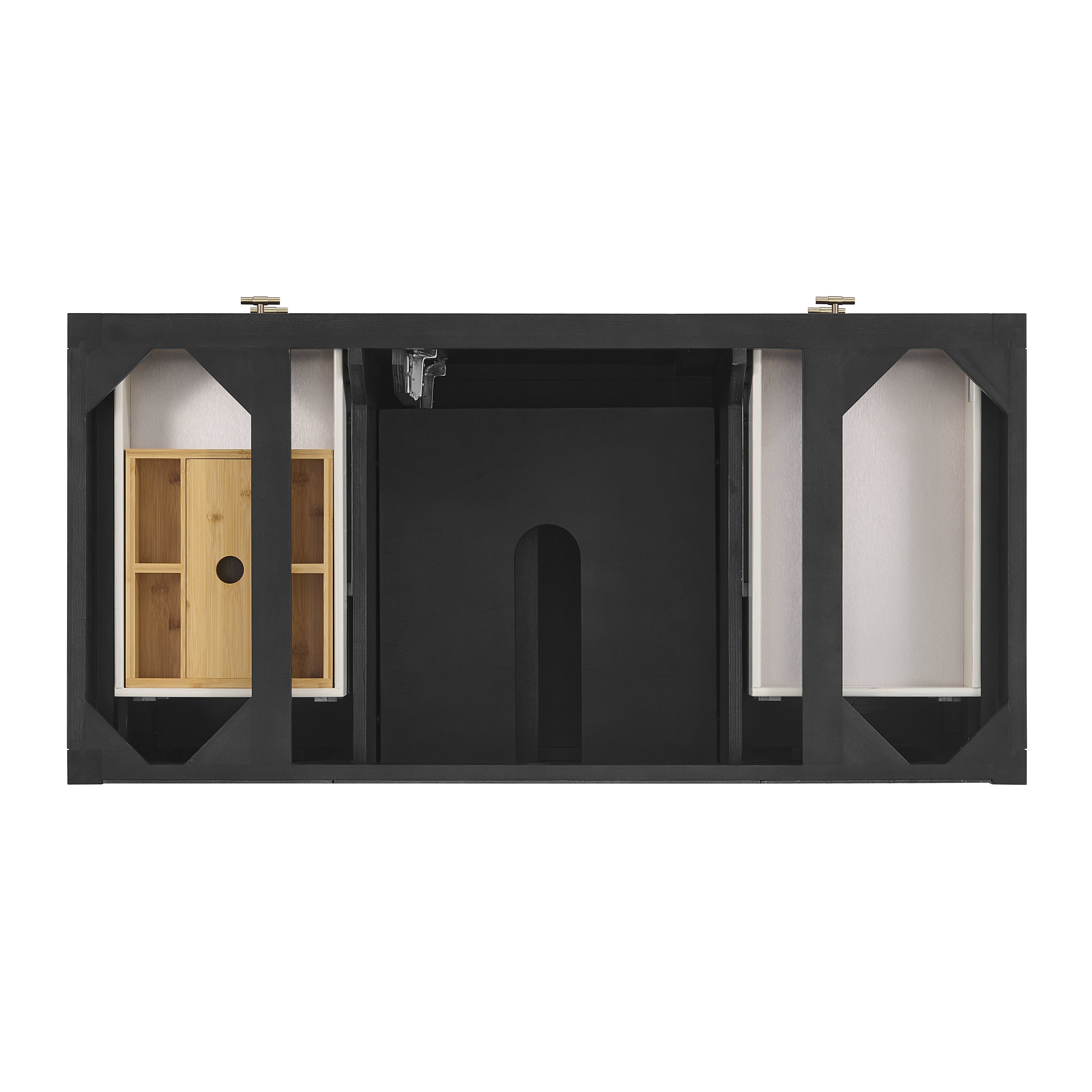 James Martin Myrrin 48" Single Vanity in Carbon Oak with 3cm Countertop and FreePower Wireless Charger