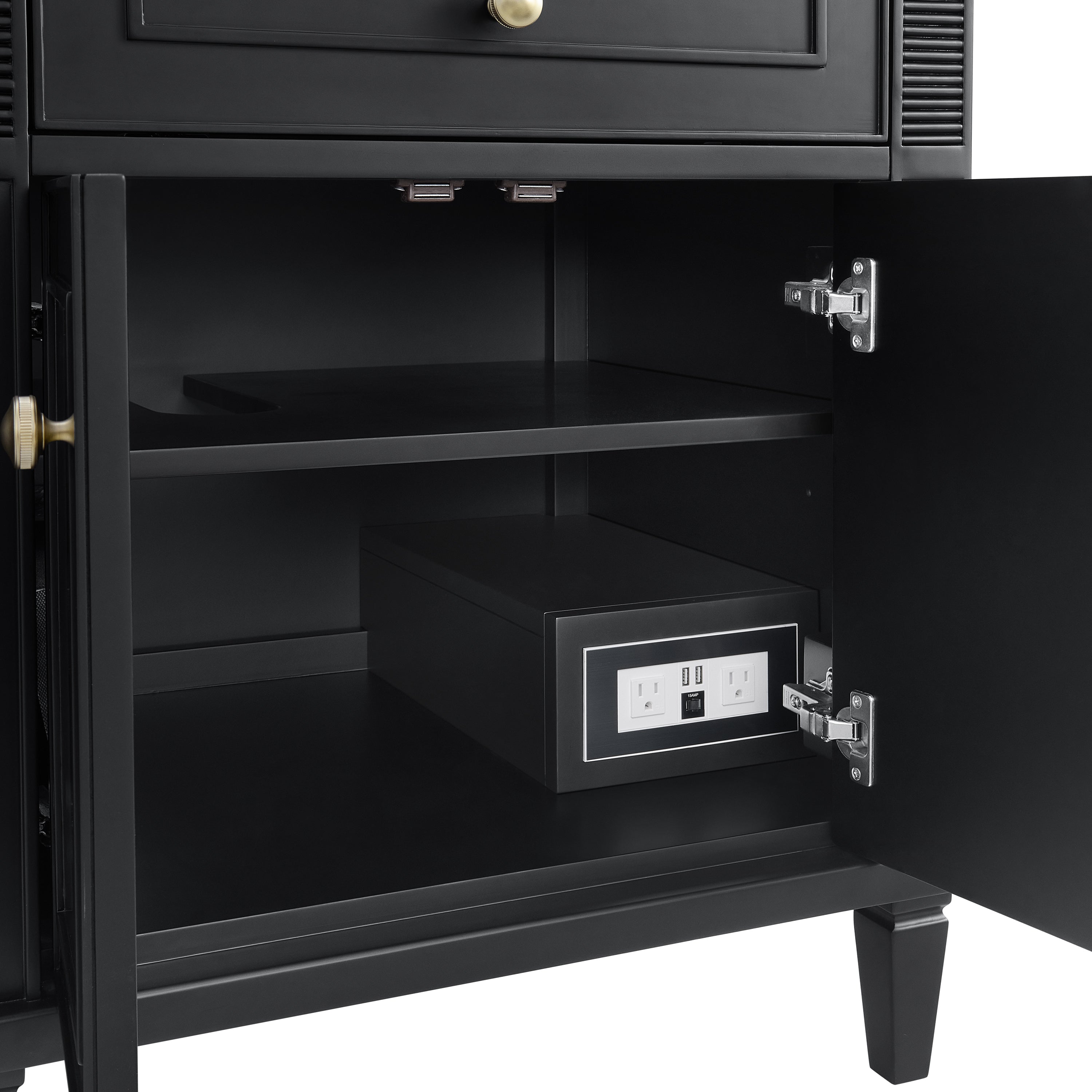 James Martin Lorelai 72" Double Vanity in Black Onyx with 3cm Countertop and FreePower Wireless Charger