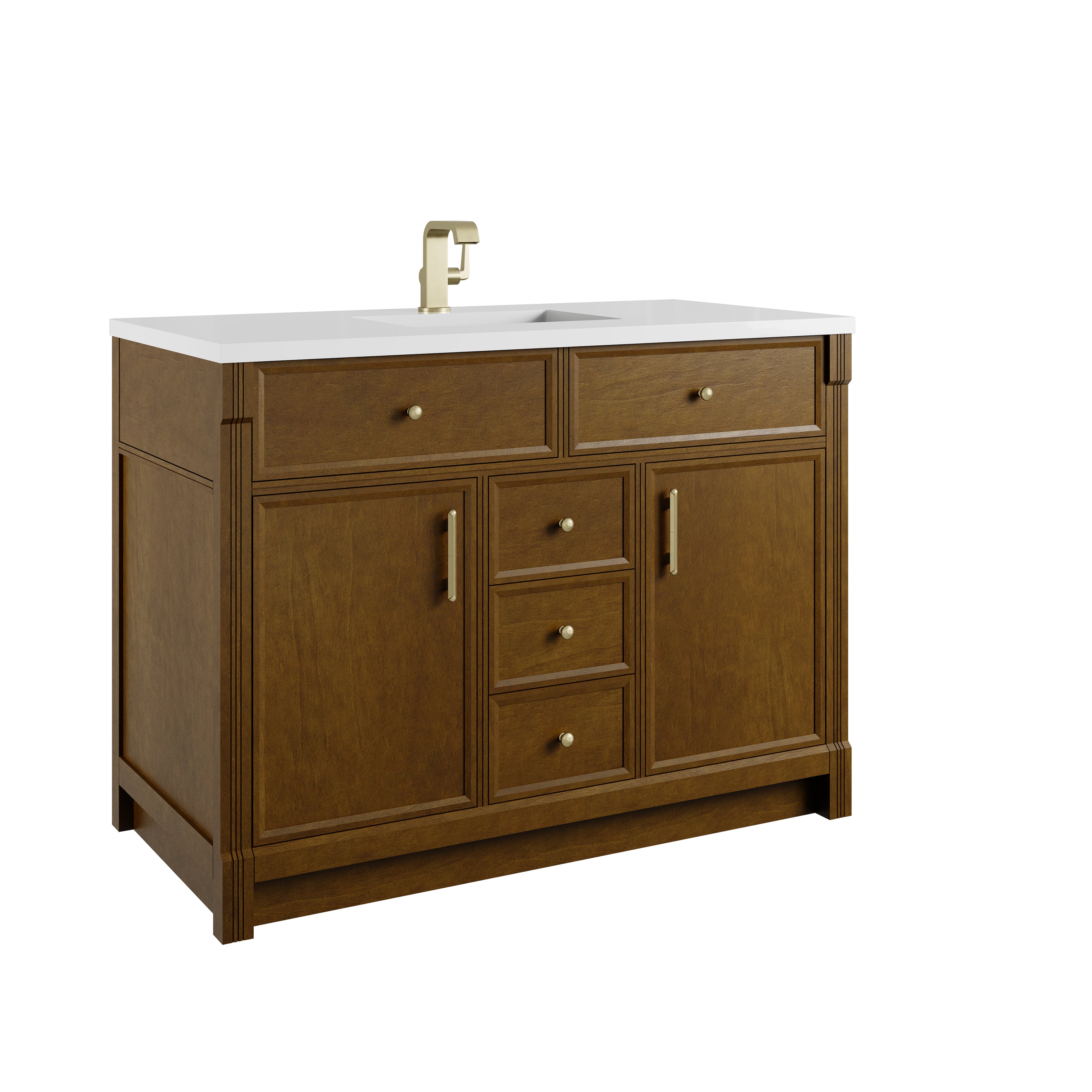 James Martin Bellshire 48" Single Vanity in Honey Oak with 3cm Countertop