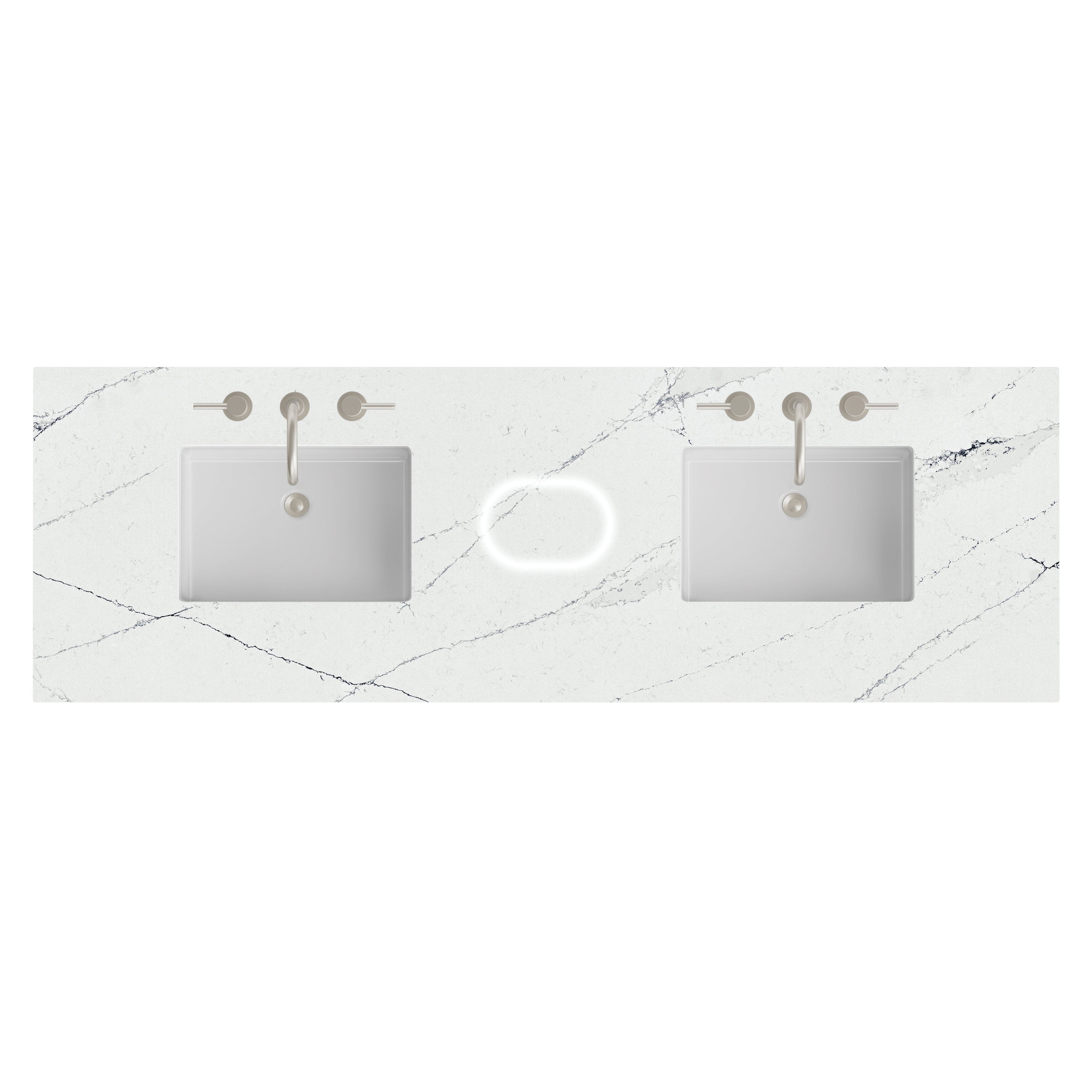 James Martin 72" Double Top with Sink & FreePower Wireless Charger, 3cm