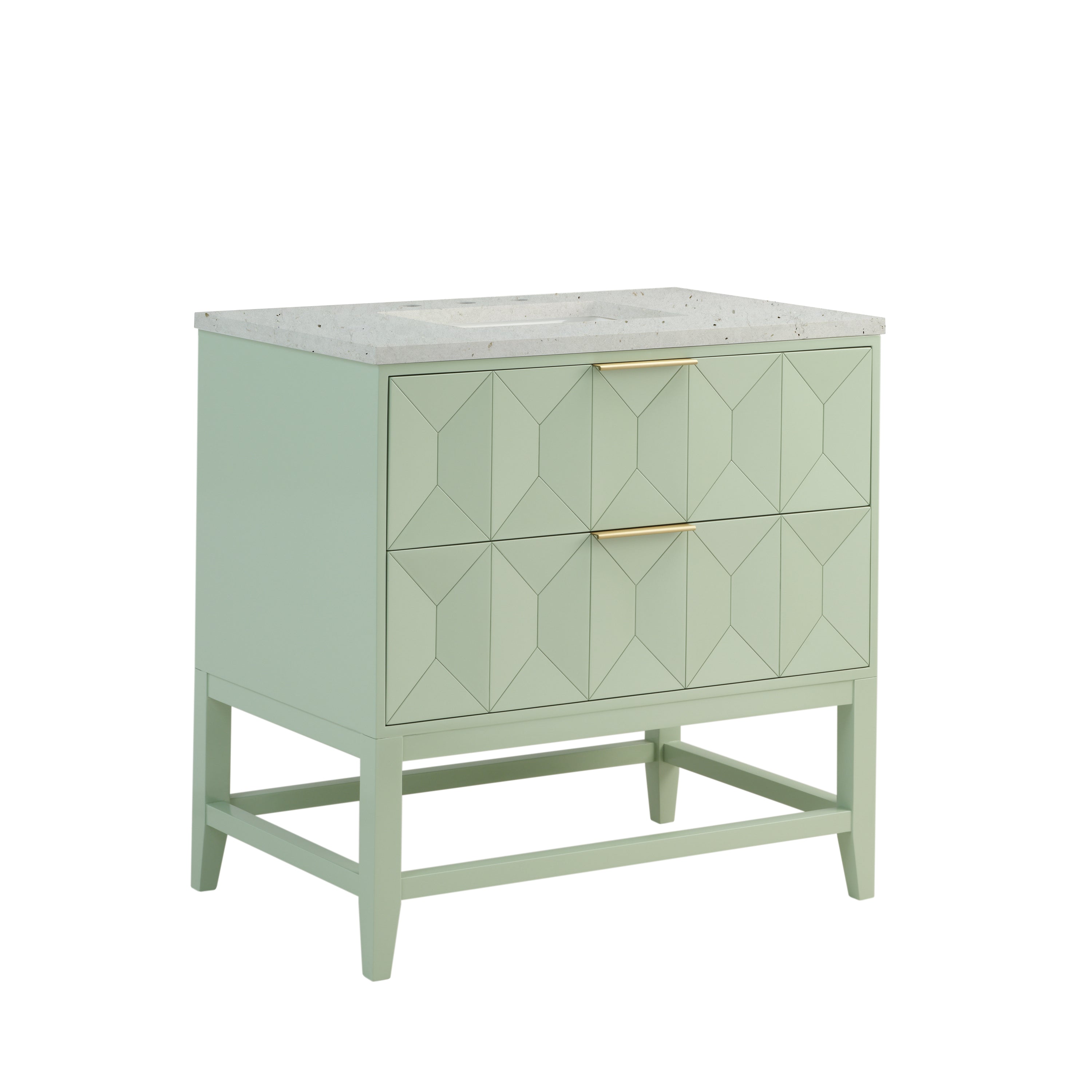James Martin Emmeline 36" Single Vanity in Pistachio with 3cm Countertop