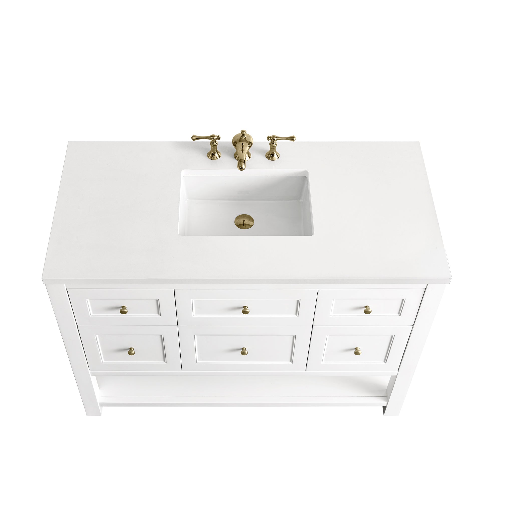 James Martin Breckenridge 48" Single Vanity in Bright White with 3cm Countertop